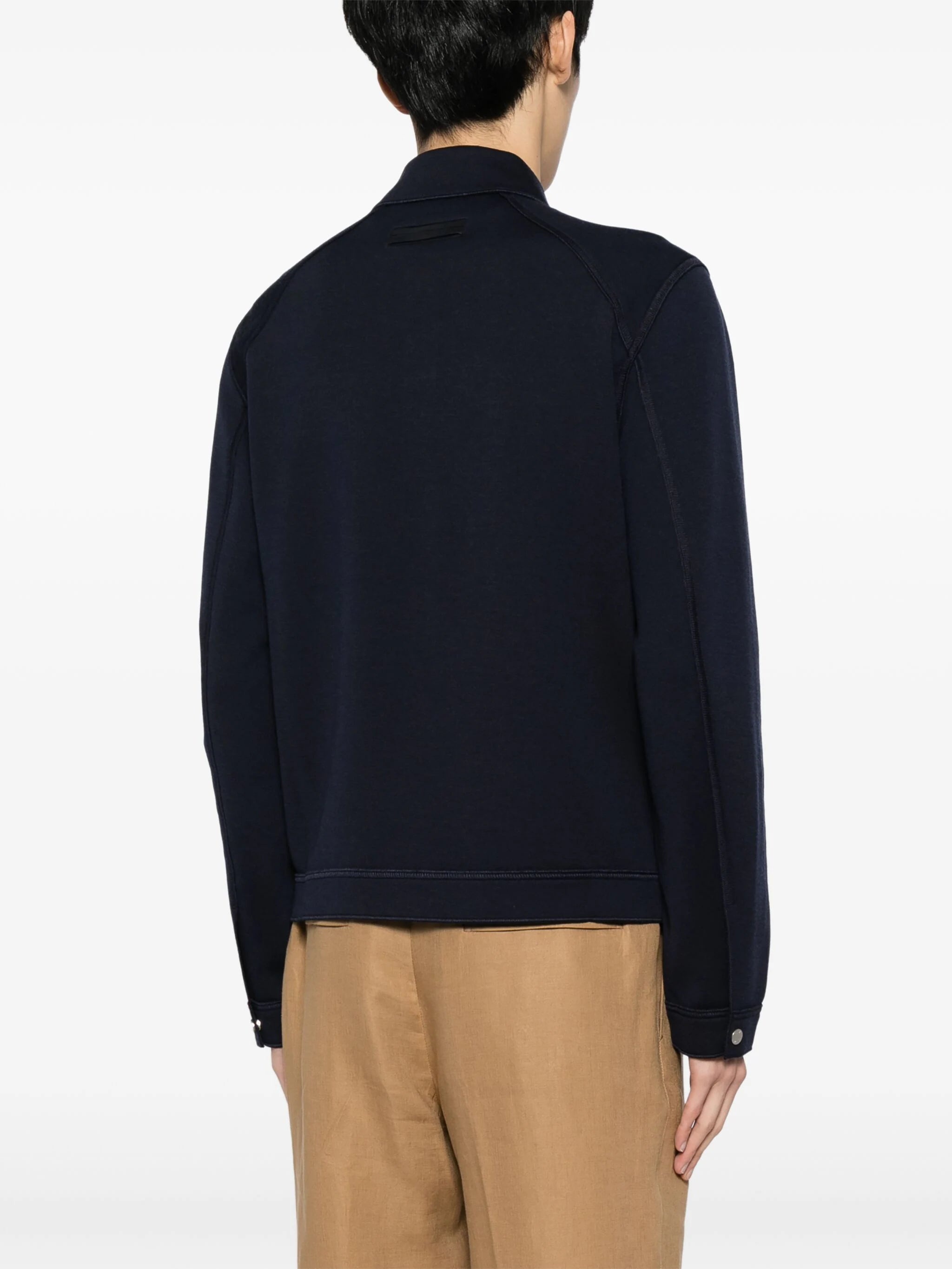 SPREAD-COLLAR KNITTED CARDIGAN - 3
