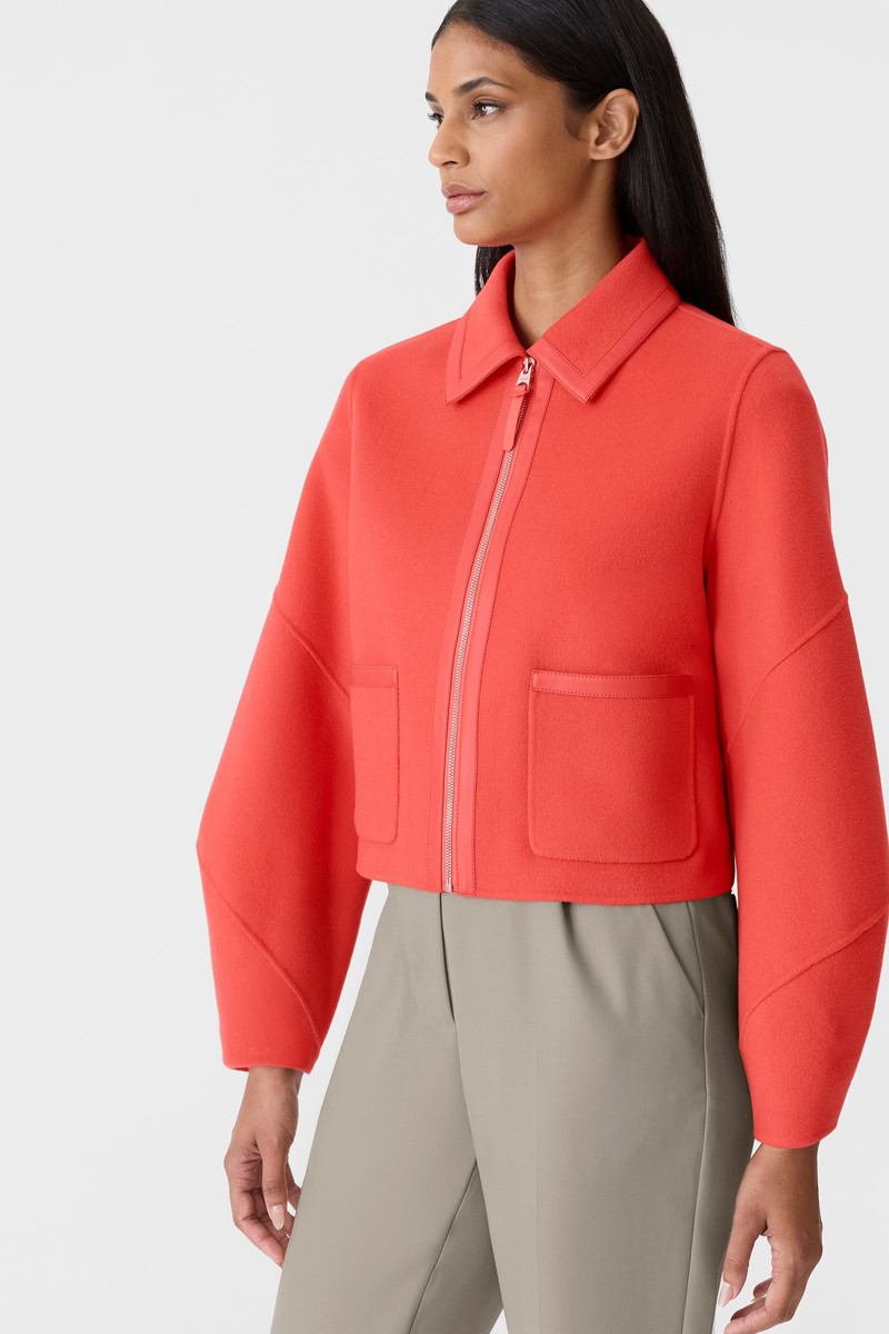 SOLANA-Z Double-Face Wool balloon sleeved short jacket 6