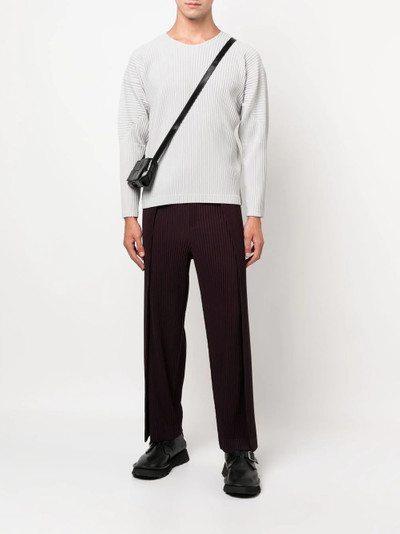 ISSEY MIYAKE pleated long-sleeve T-Shirt outlook