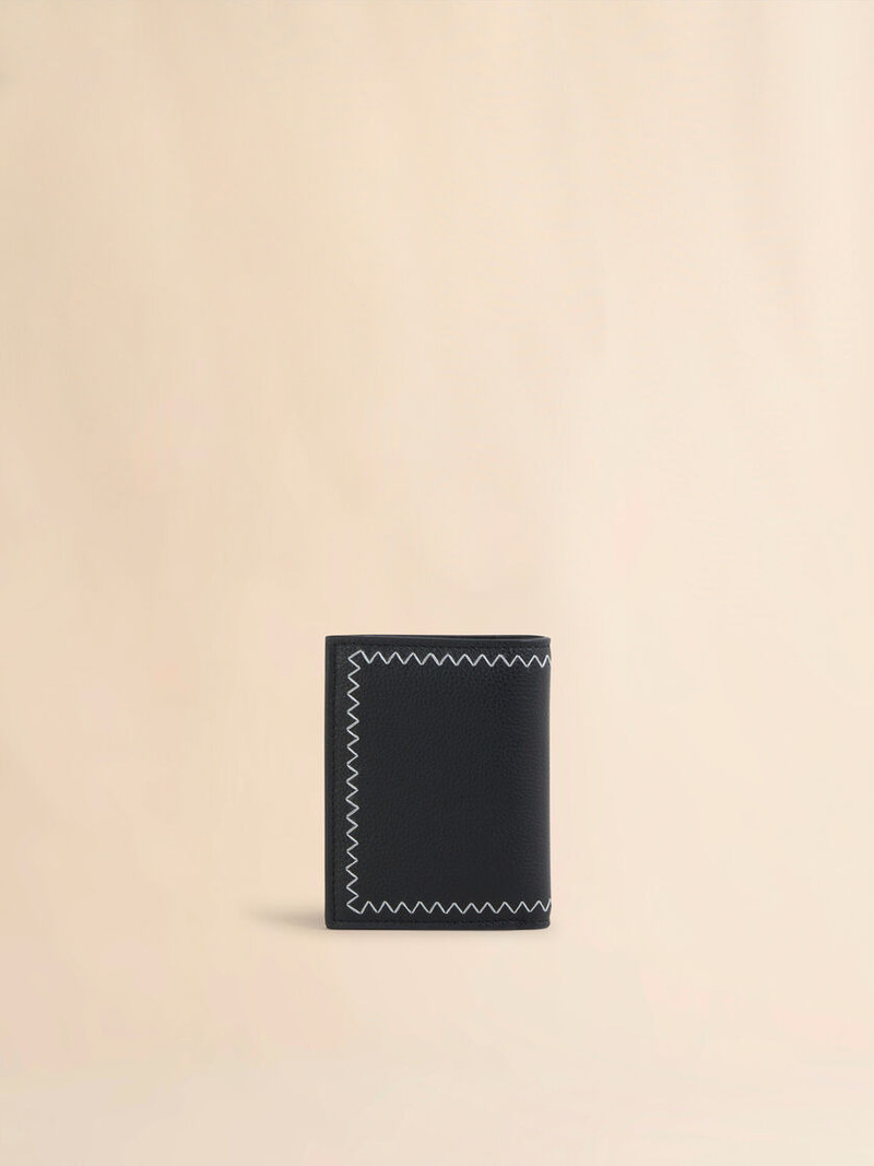 BLACK BI-FOLD WALLET WITH MARNI SYMBOL EMBROIDERY 3