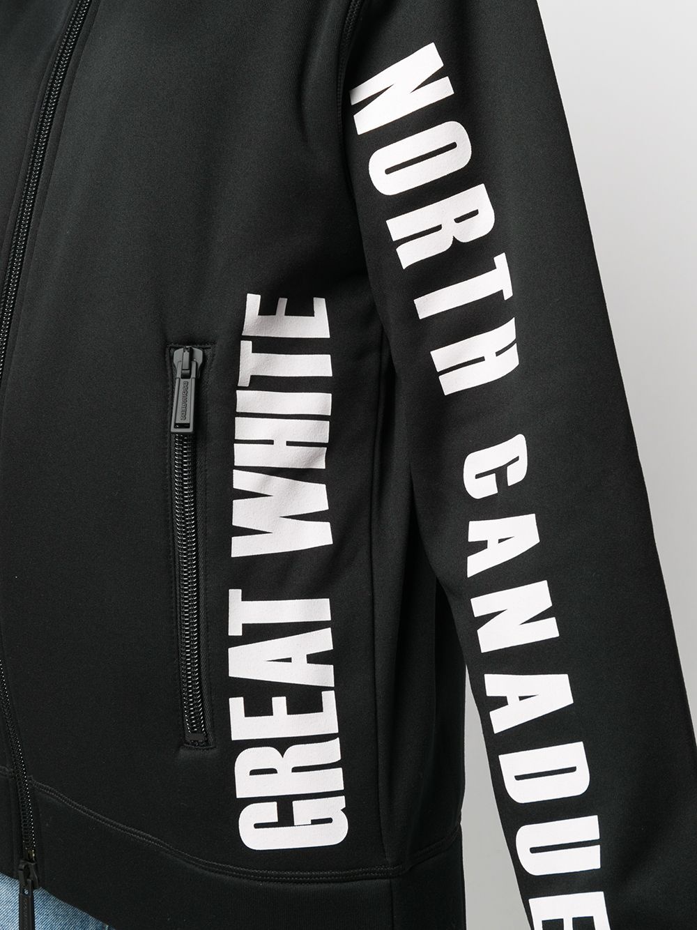 slogan print ski hoodie - 5