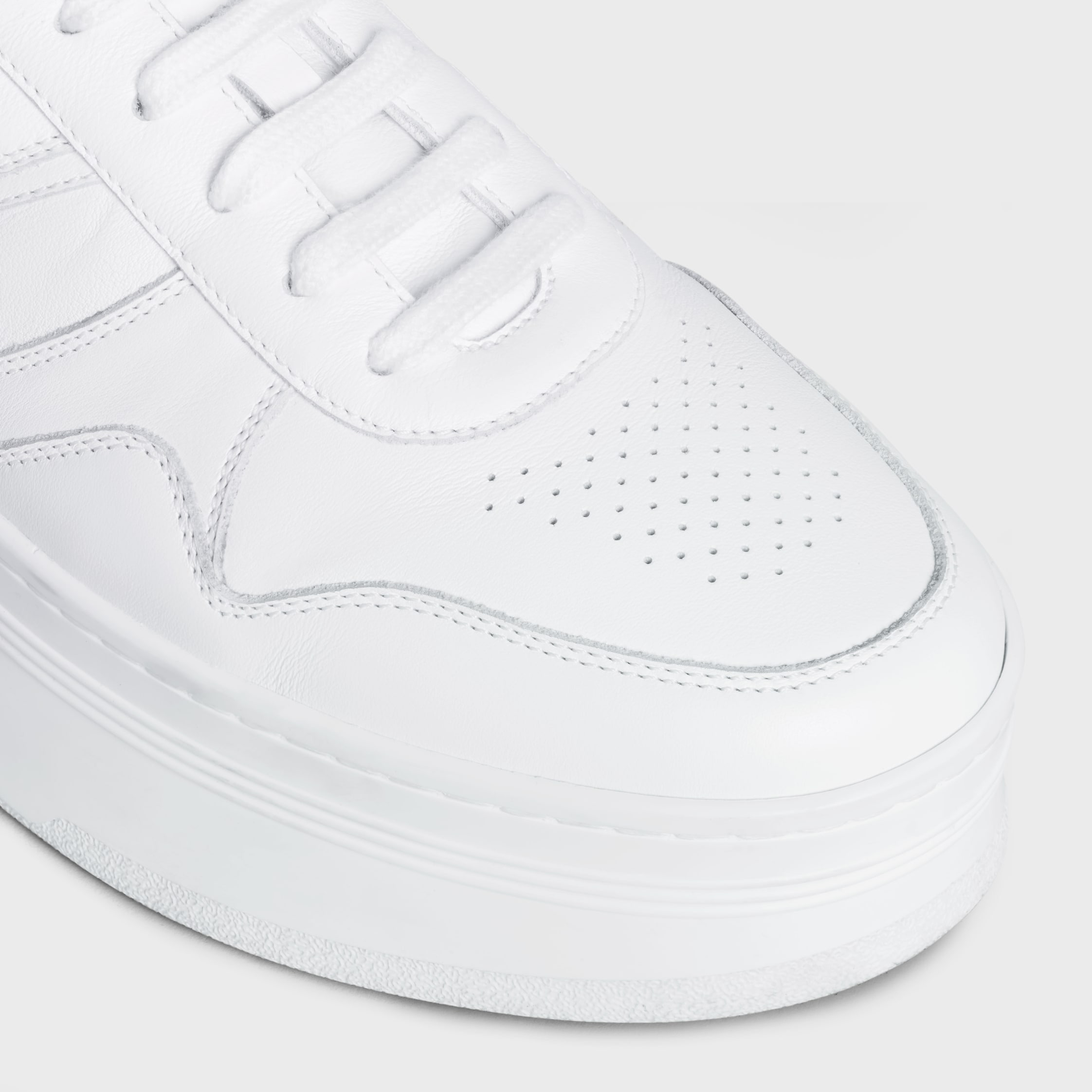 BLOCK SNEAKERS WITH WEDGE OUTSOLE in CALFSKIN - 5