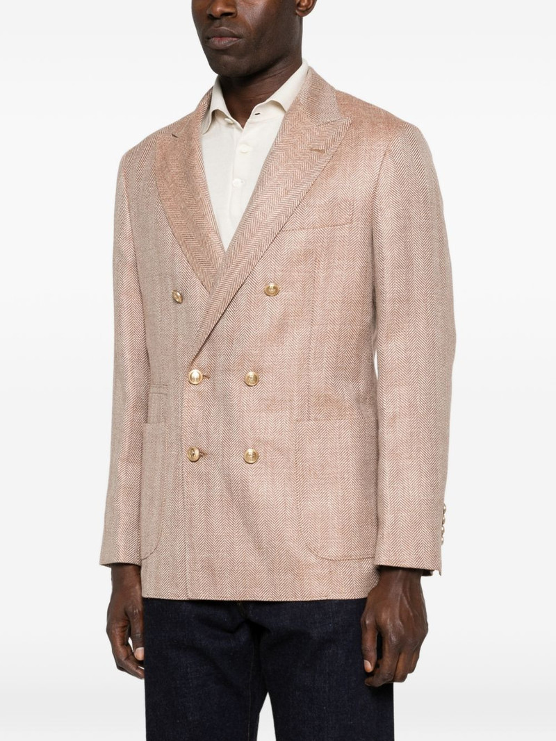 herringbone double-breasted jacket 3