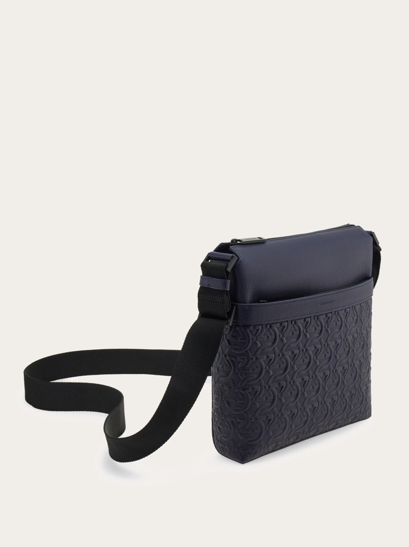 Embossed Gancini crossbody bag 6