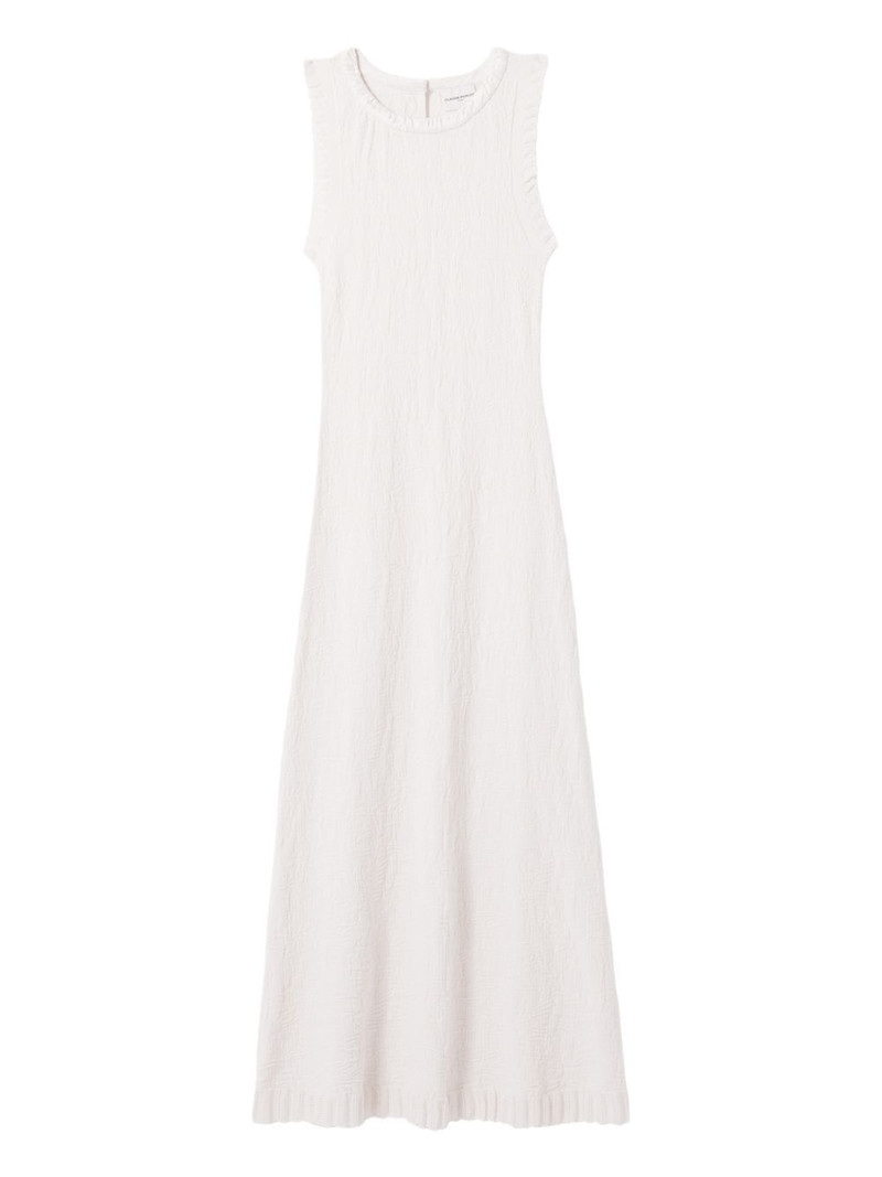 ruffled-trim midi dress 1
