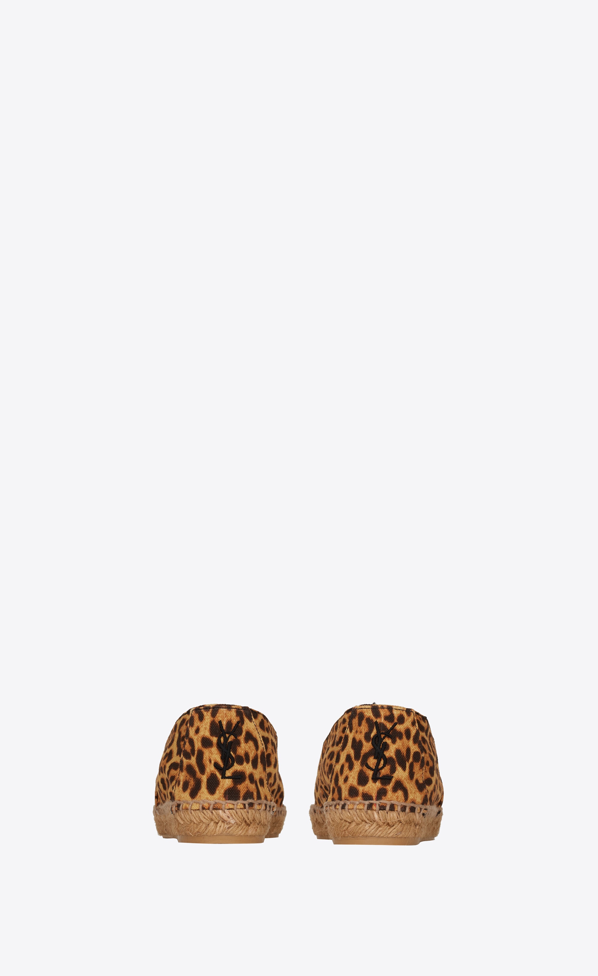 ysl embroidered espadrilles in leopard-print canvas - 4