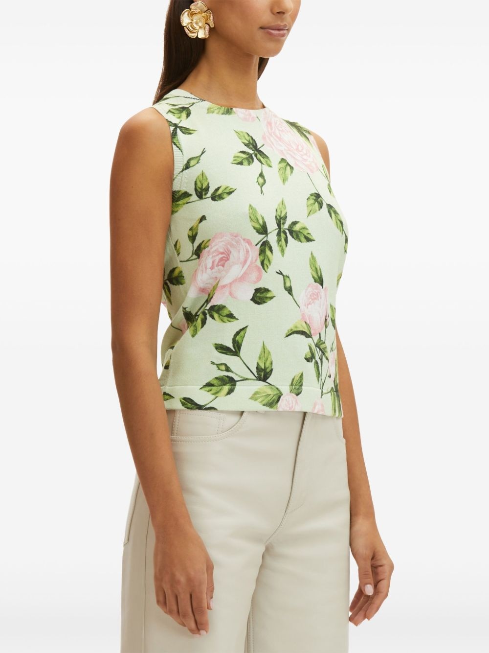 rose-print top - 5