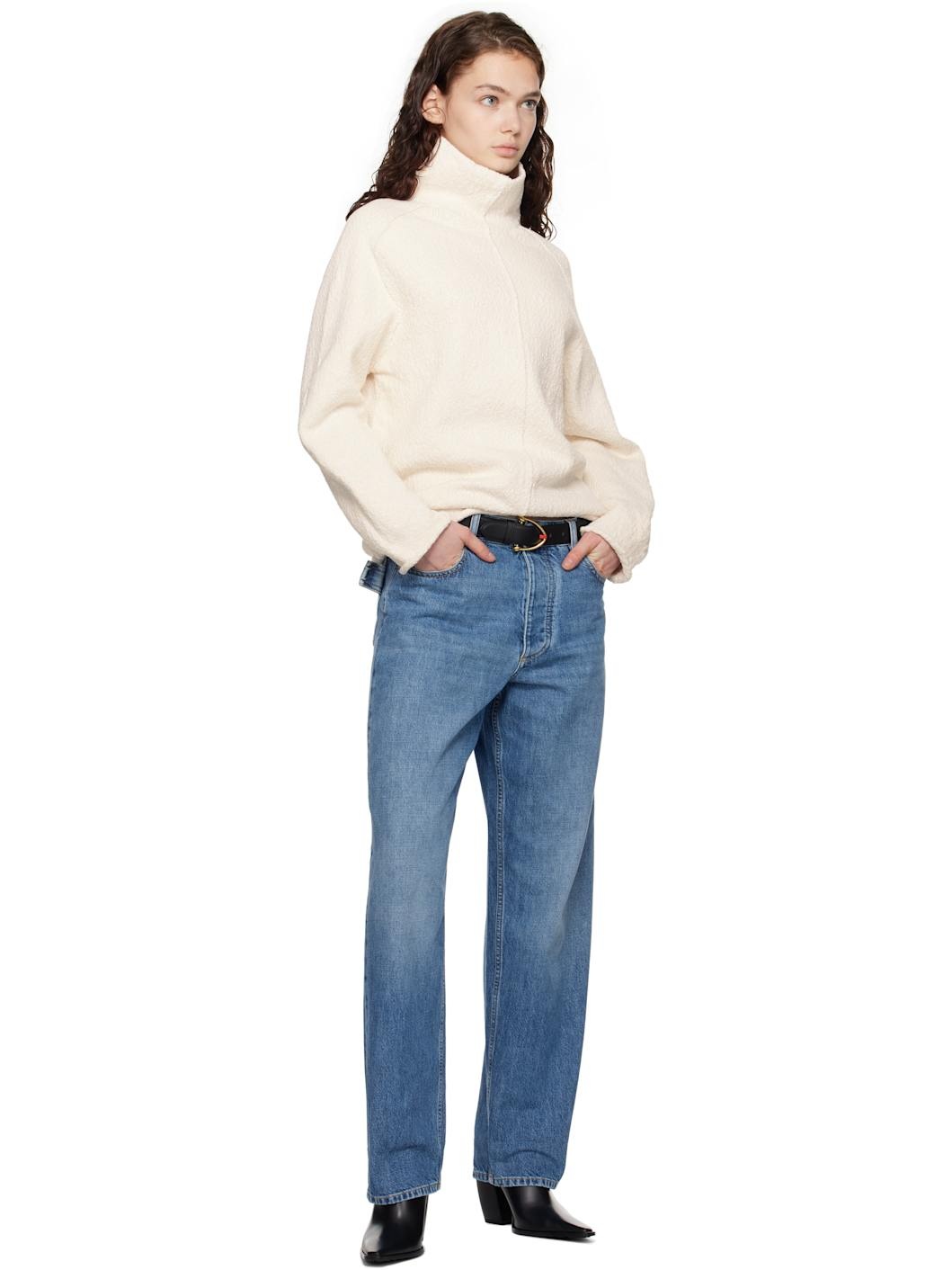 Off-White Compact Cotton Turtleneck - 5