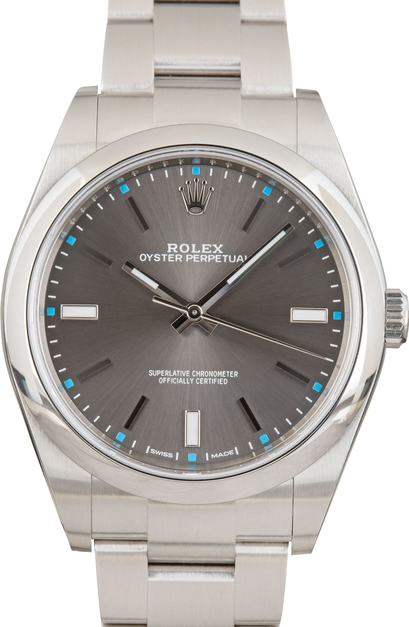 Pre-owned Rolex Oyster Perpetual Ref 114300 Dark Rhodium Dial - 1