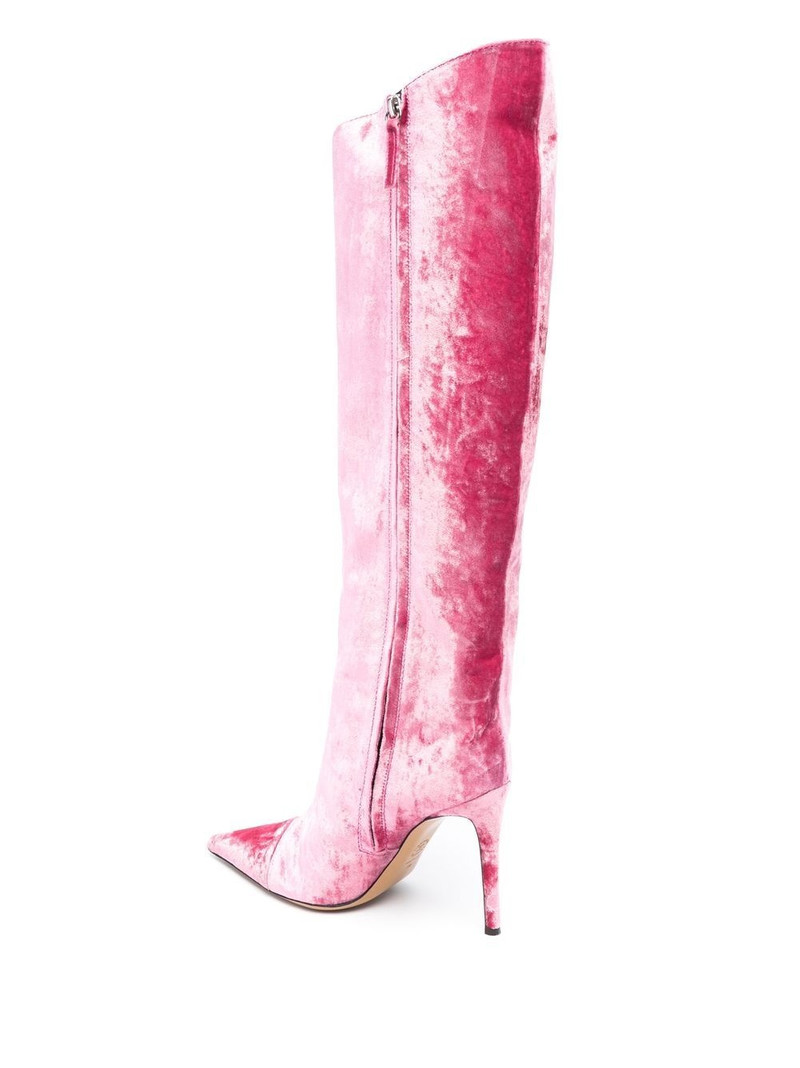 stiletto-heel velvet boots 3