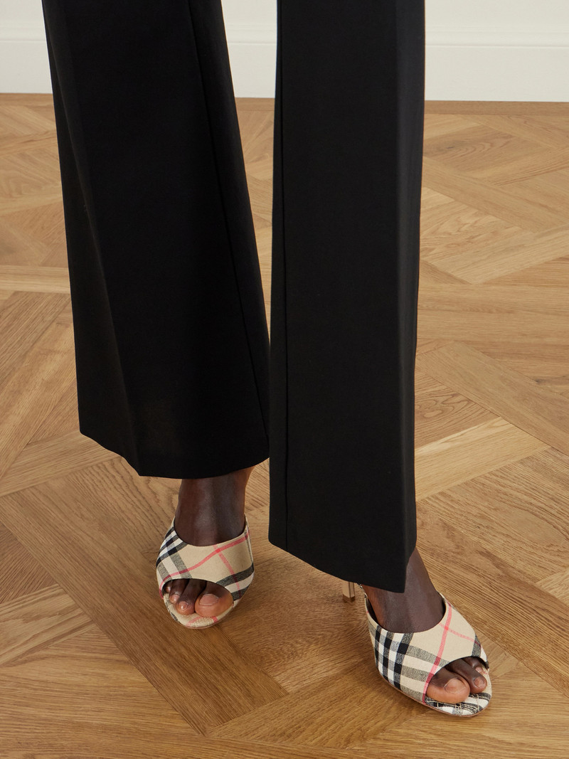 Burberry Checked Canvas Mules outlook