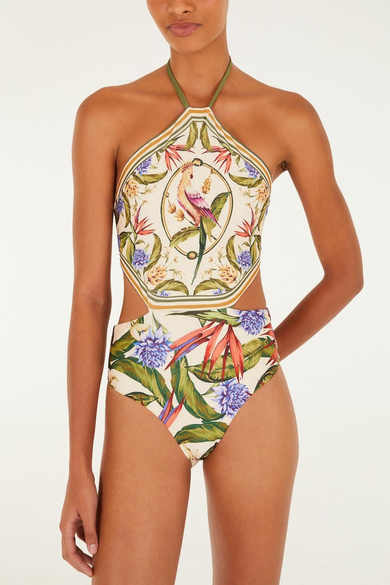 FARM RIO Light Blush Strelitzia One Piece outlook