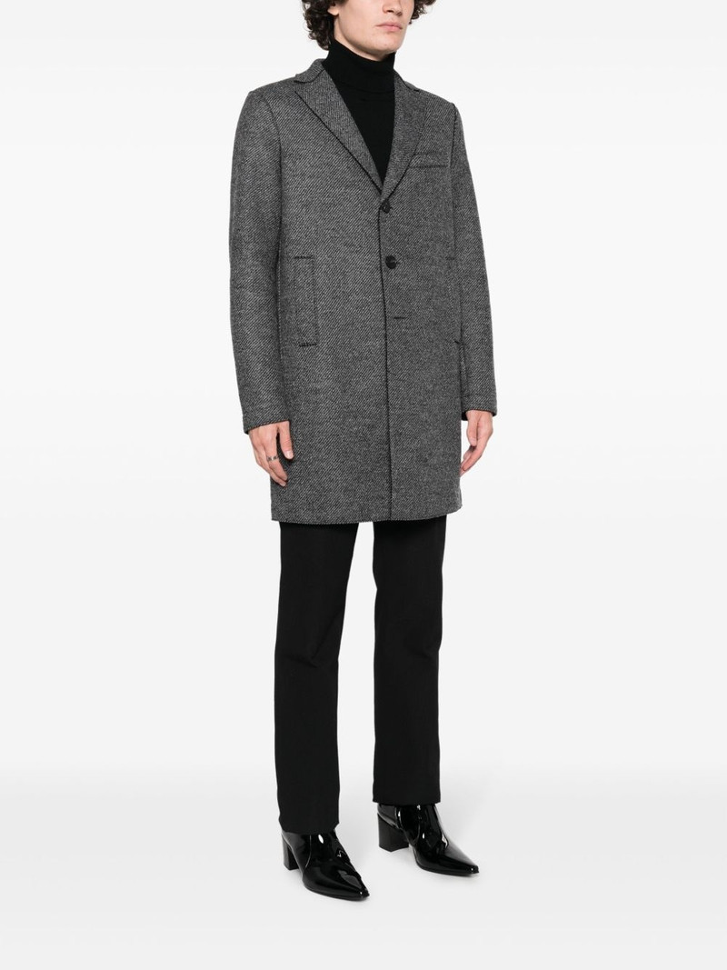 herringbone single-breasted coat 3