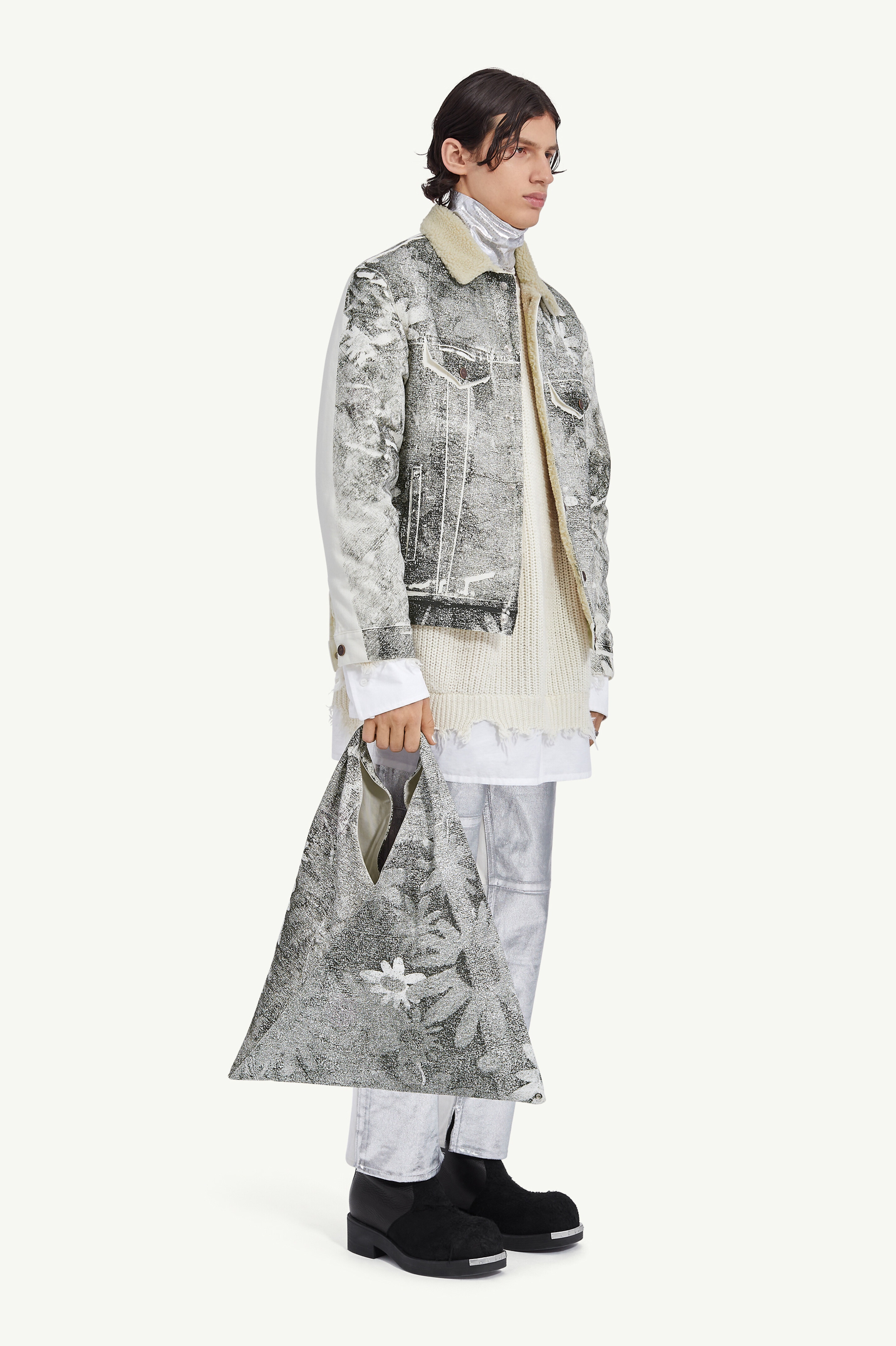 Print denim jacket - 3