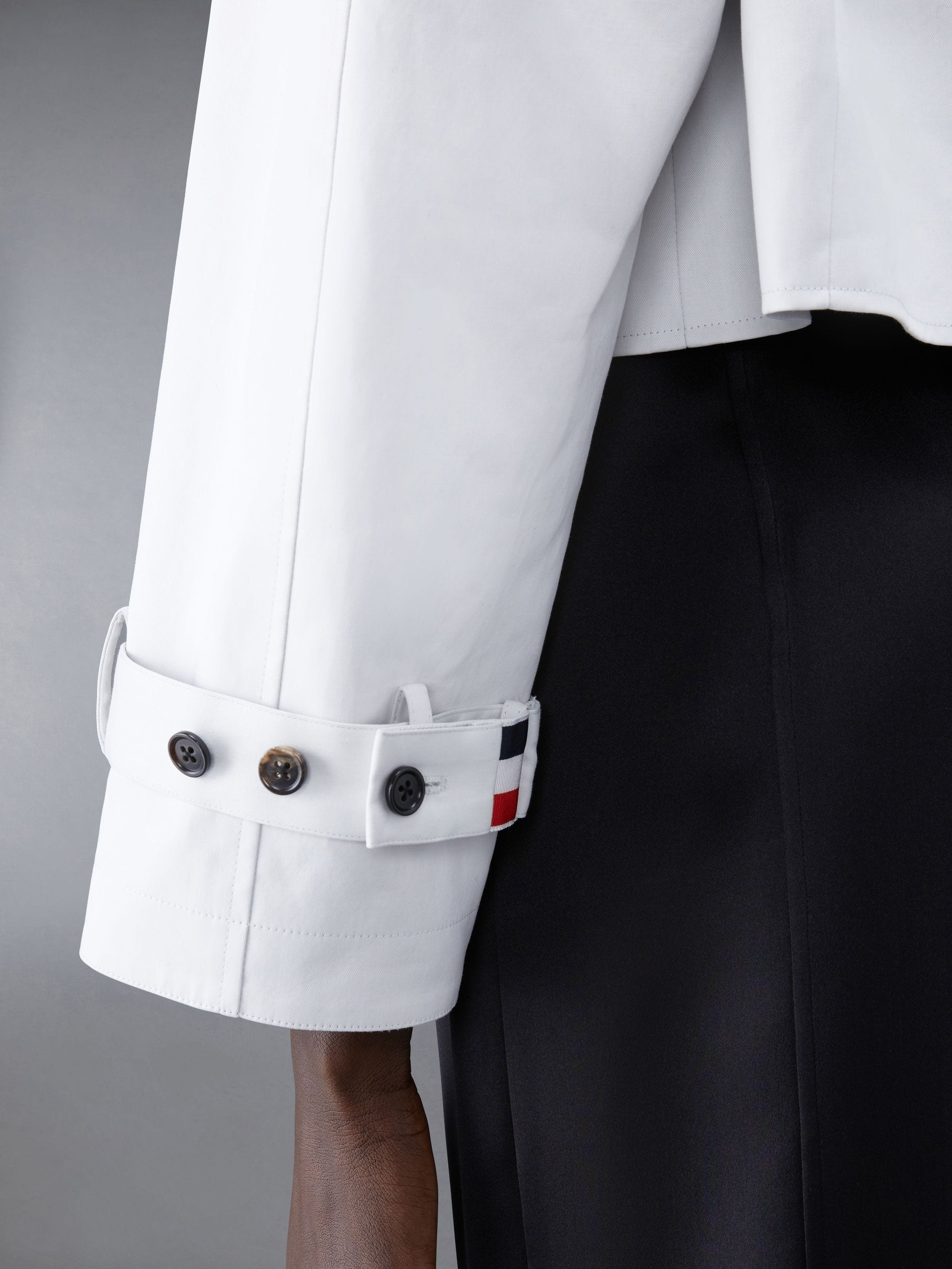 Mackintosh Removable Tie Hood Cropped Car Coat - 8