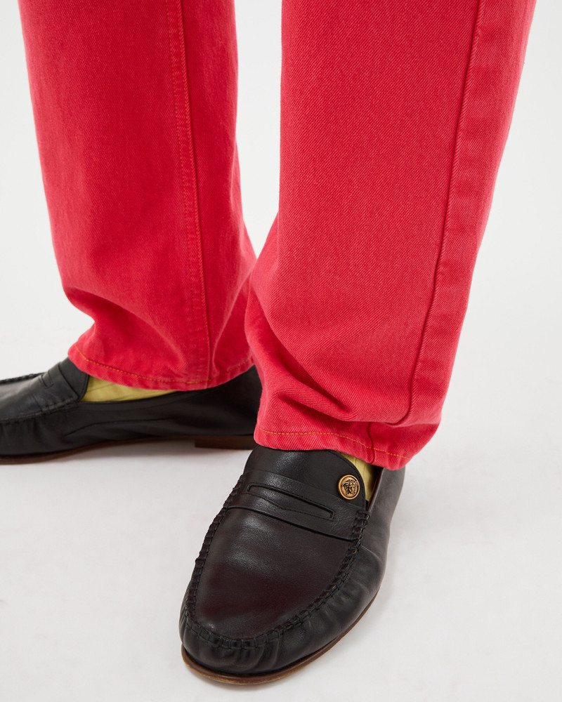 VERSACE Guanto Leather Loafers outlook