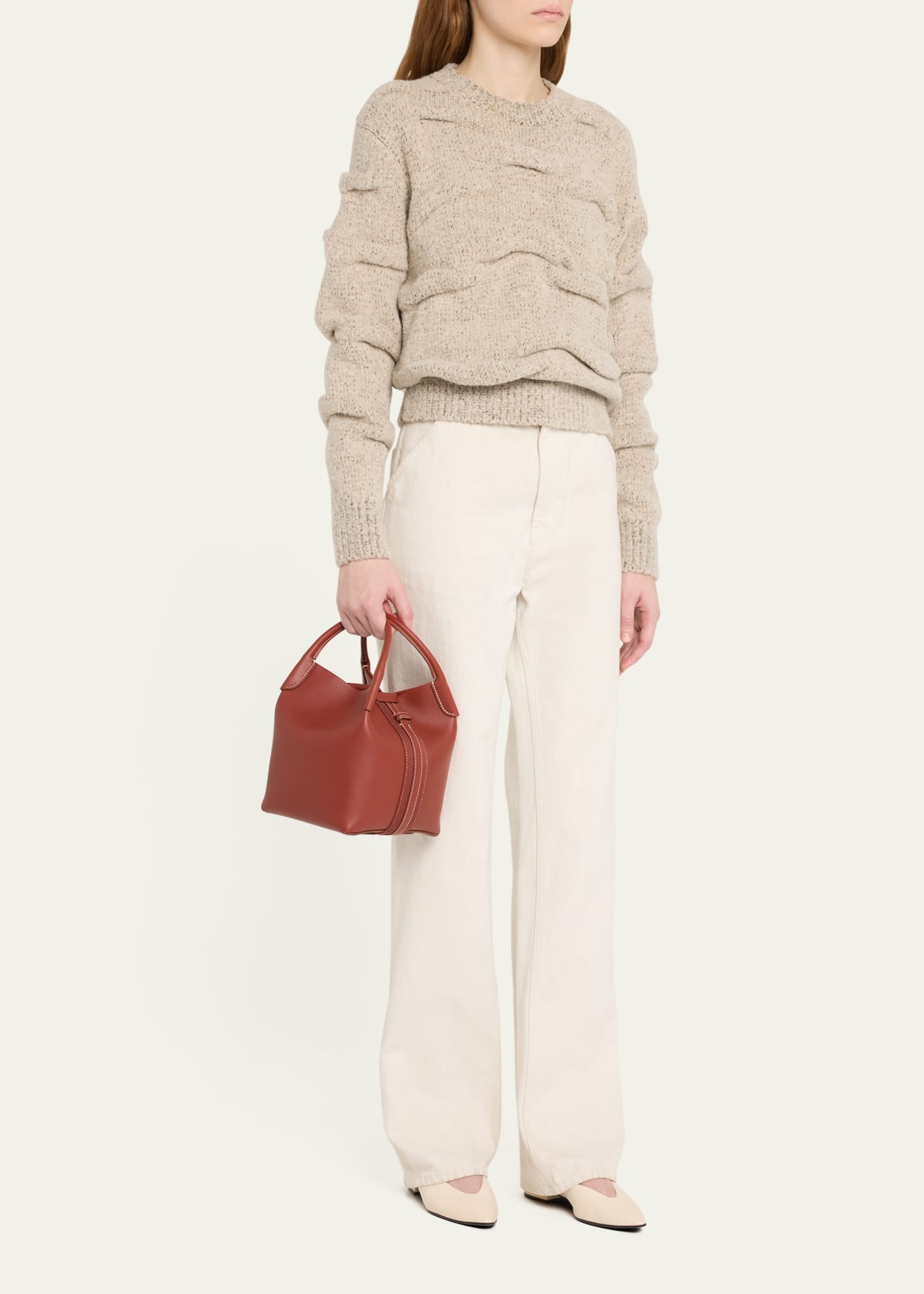Bale Leather Top-Handle Bag - 6