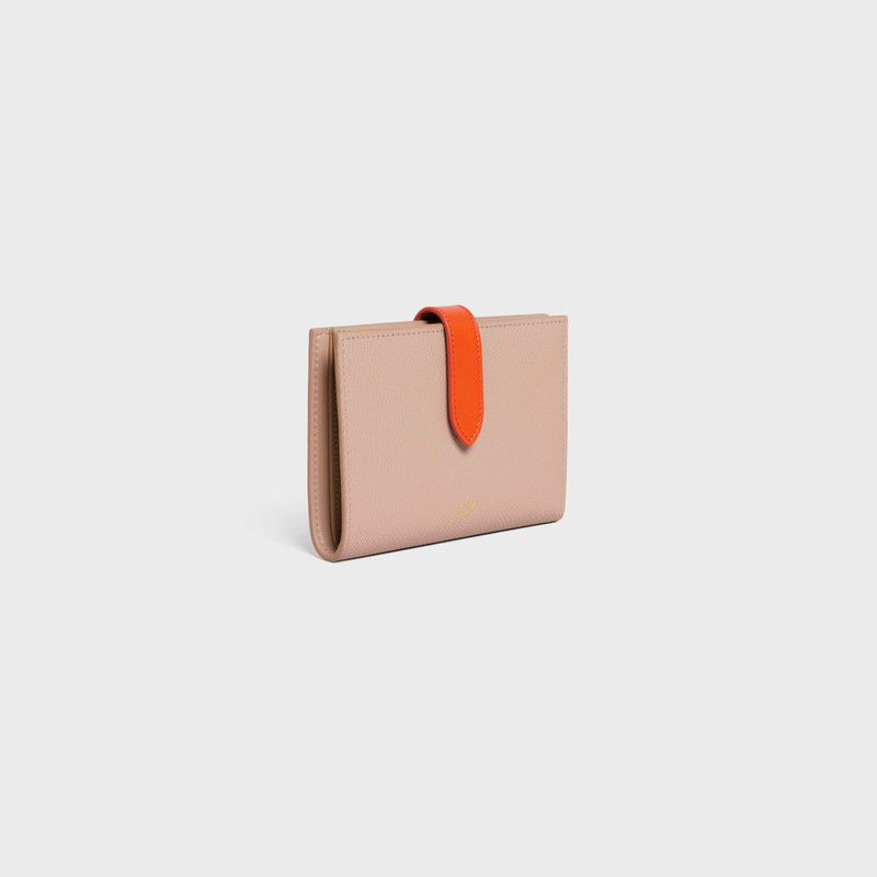 CELINE Medium strap wallet in Bicolour Grained Calfskin outlook