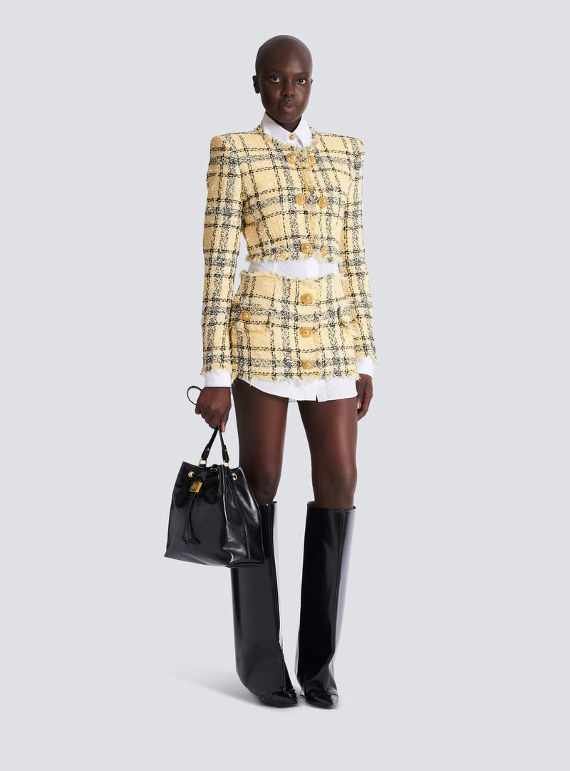 Balmain Pulse calfskin leather backpack outlook