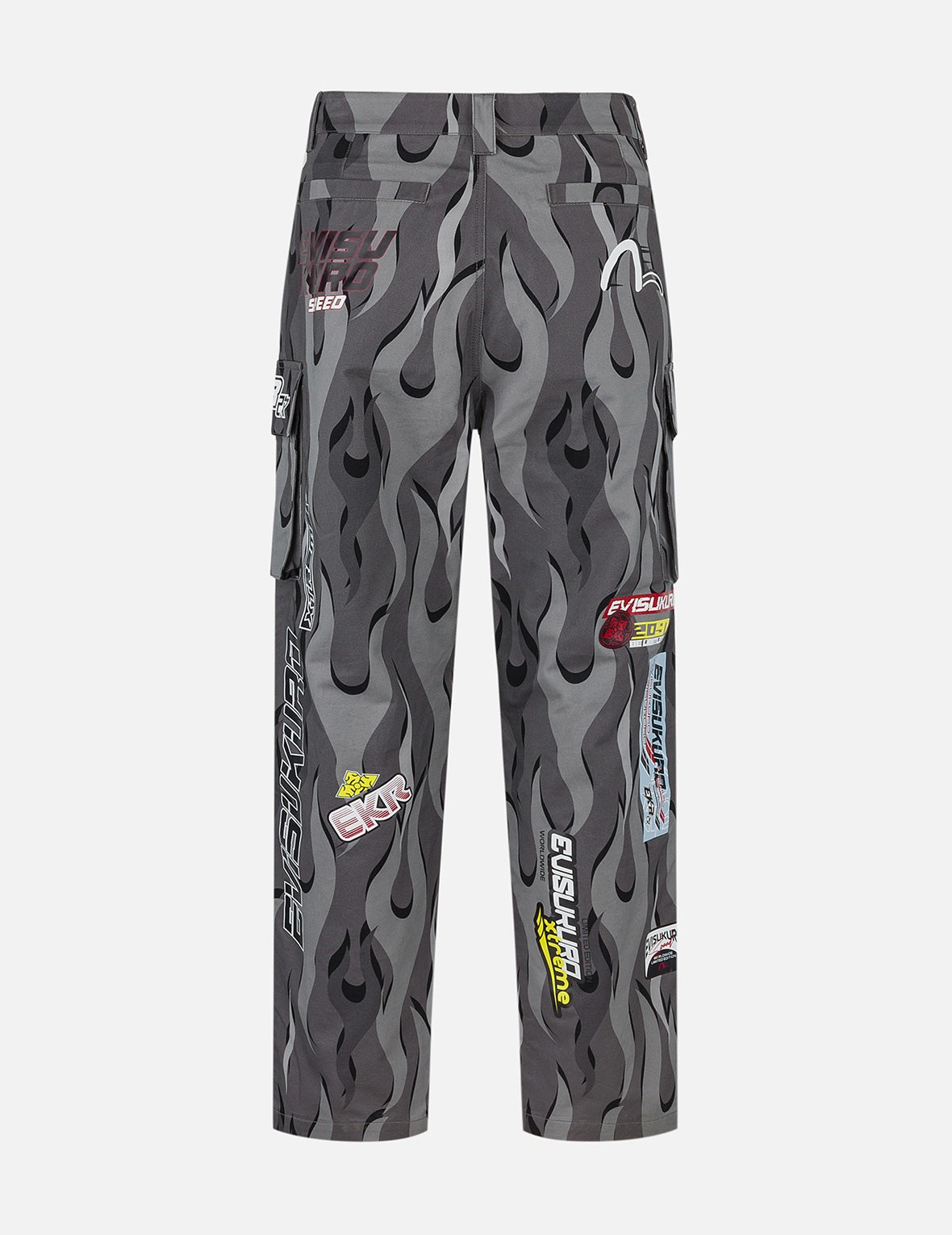 Racing Camouflage Wide-leg Cargo Pants - 2