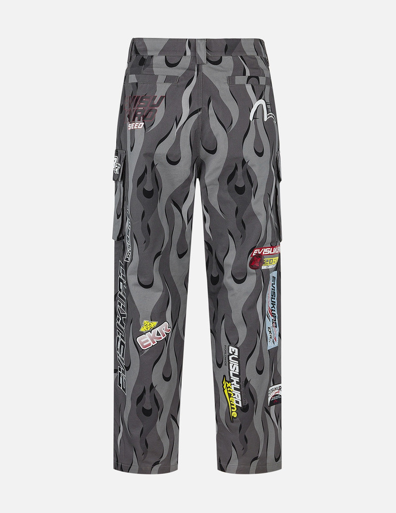 EVISU Racing Camouflage Wide-leg Cargo Pants outlook