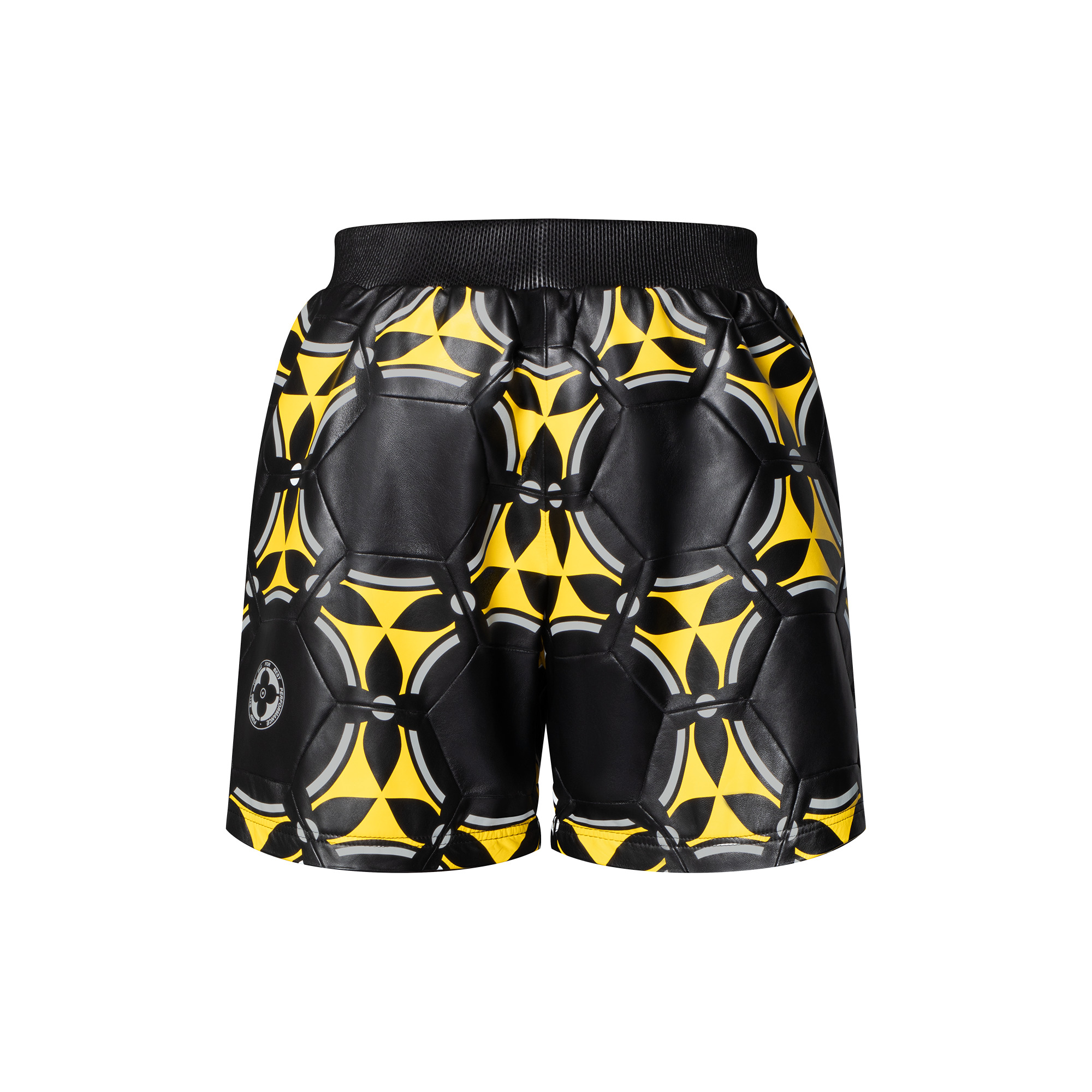 Soccer Ball Patchwork Leather Shorts - 3