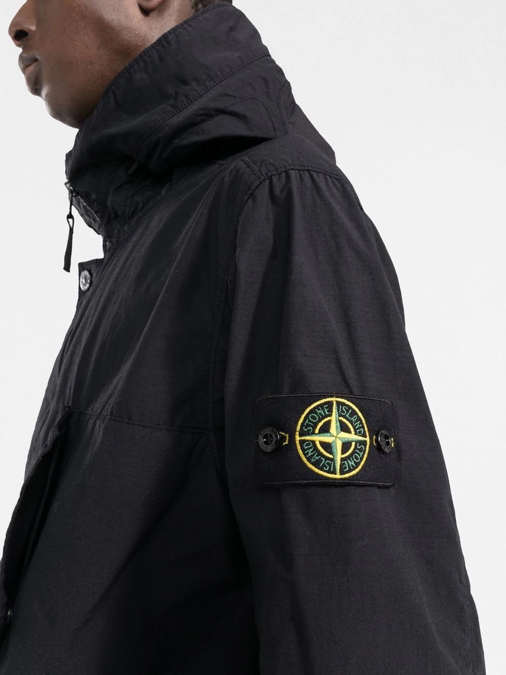 logo-patch hooded jacket - 5