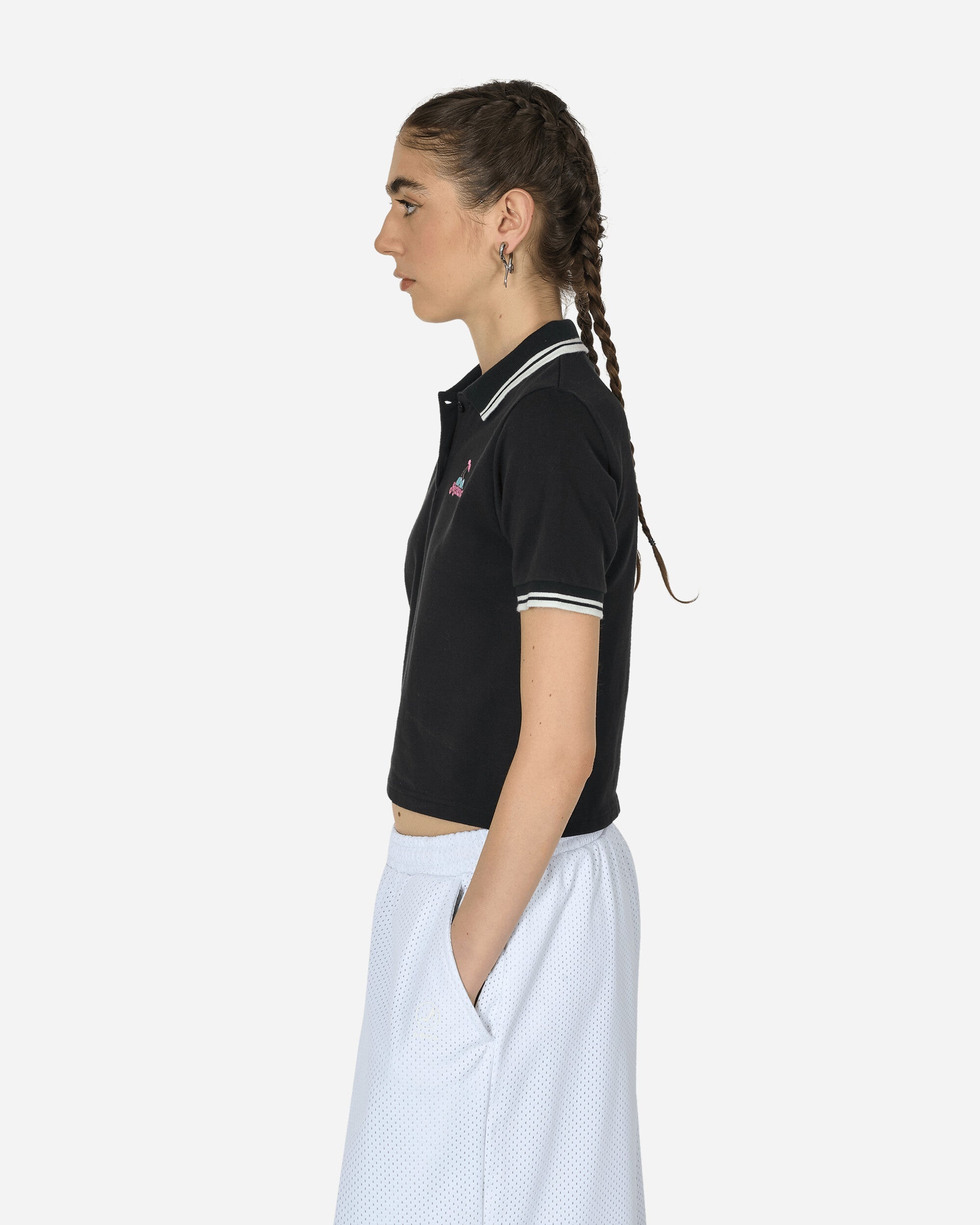 Poison Cherry Short Polo Shirt Black - 2