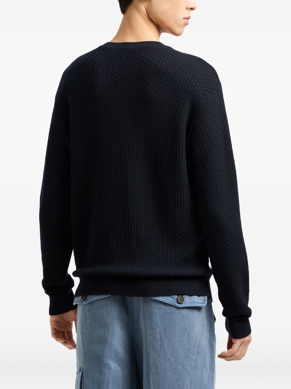 waffle-knit sweater - 4