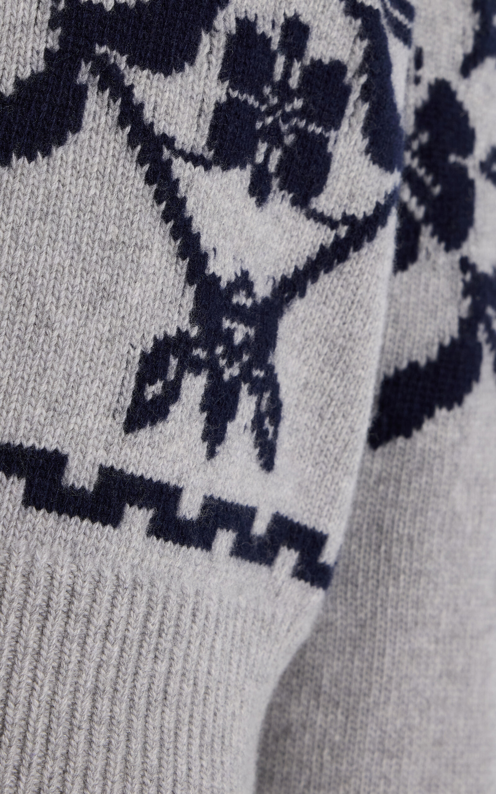 Zoe Fair Isle Wool Sweater grey - 5