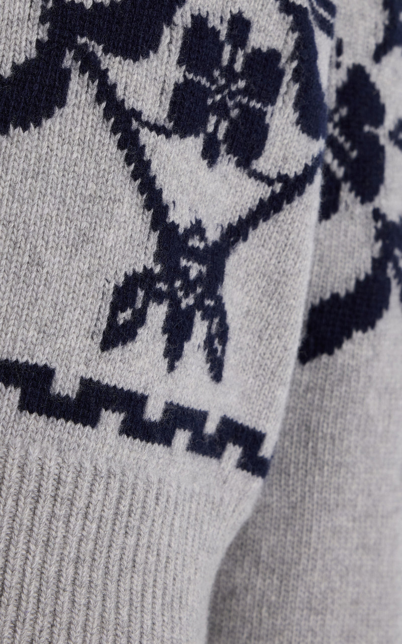 Zoe Fair Isle Wool Sweater grey 5
