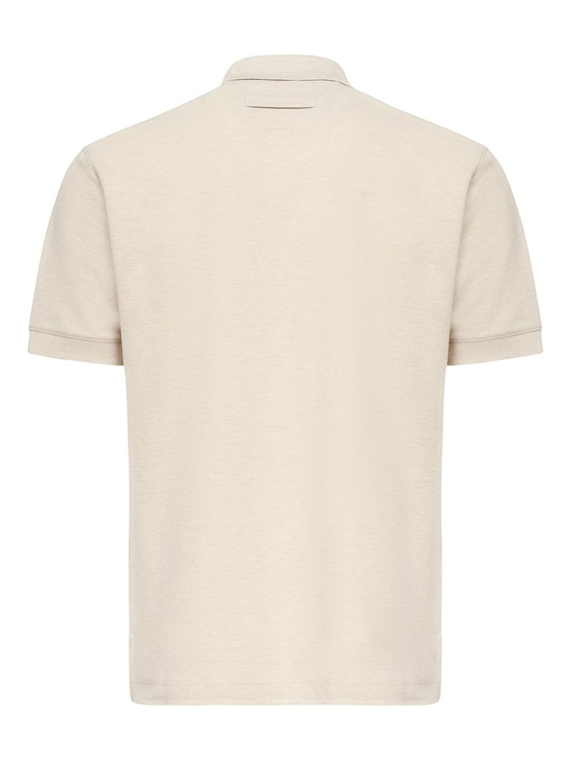 ZEGNA v-neck short-sleeve polo shirt outlook