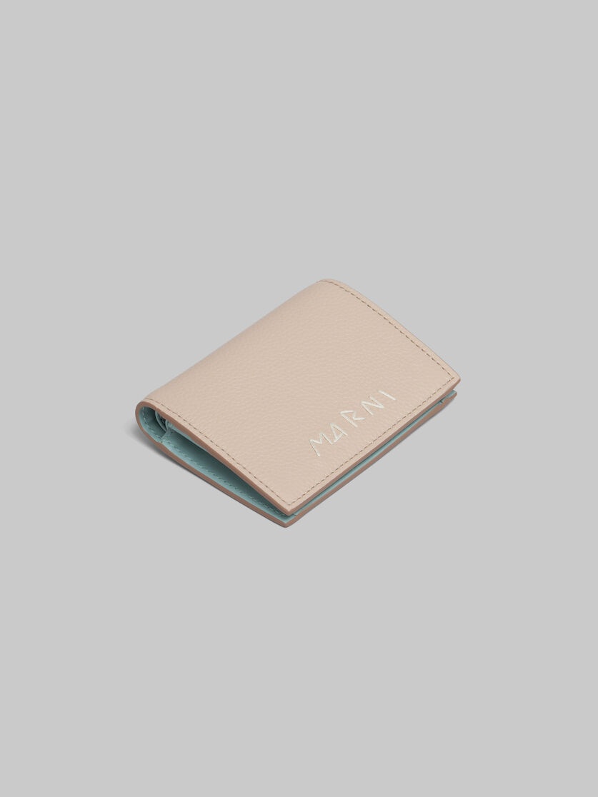 BEIGE LEATHER BIFOLD WALLET WITH MARNI MENDING - 5