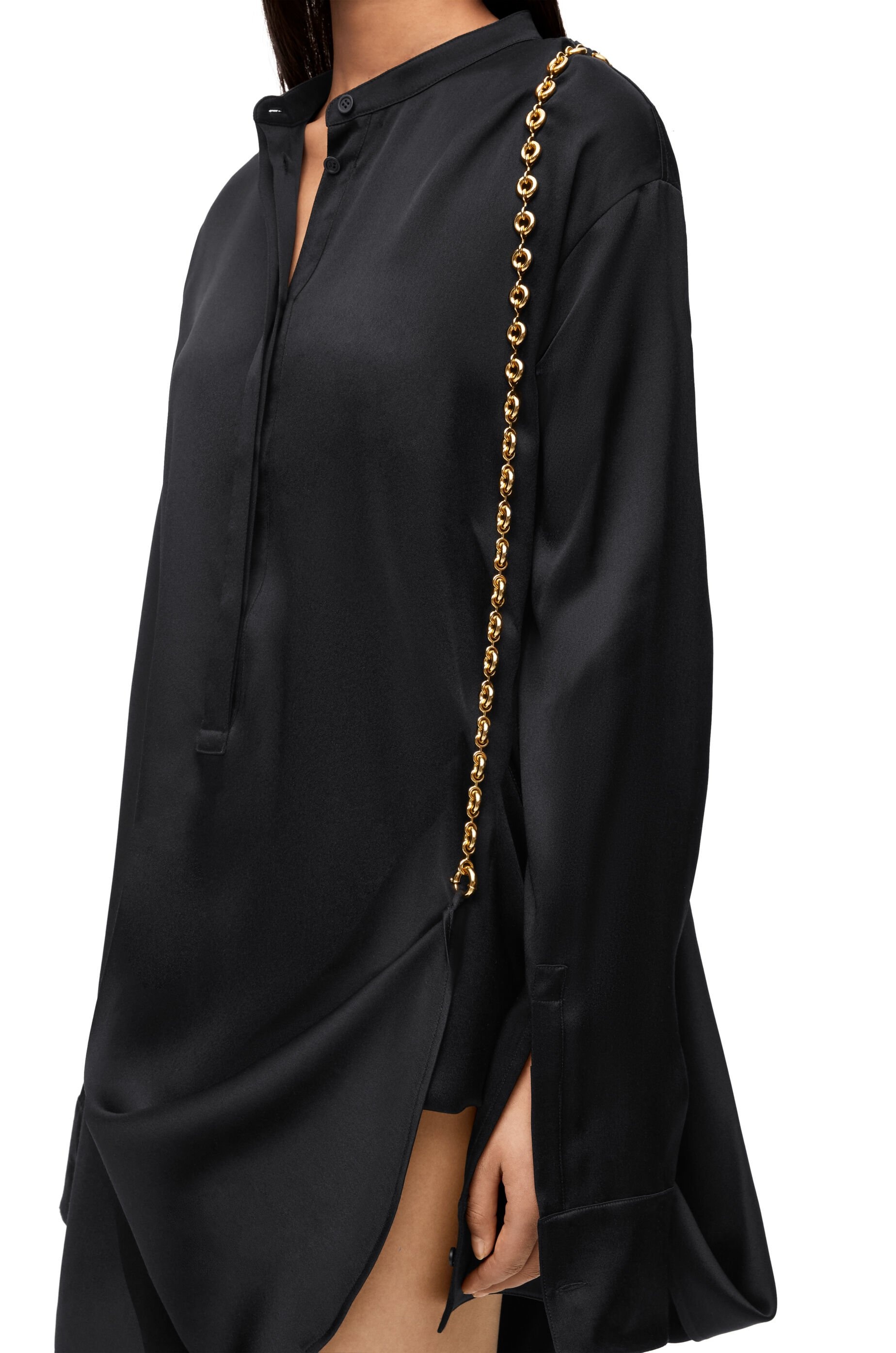 Chain shirt dress in silk - 4