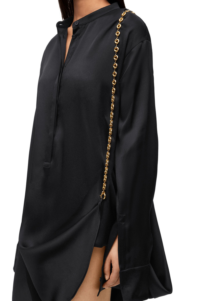 Chain shirt dress in silk 4
