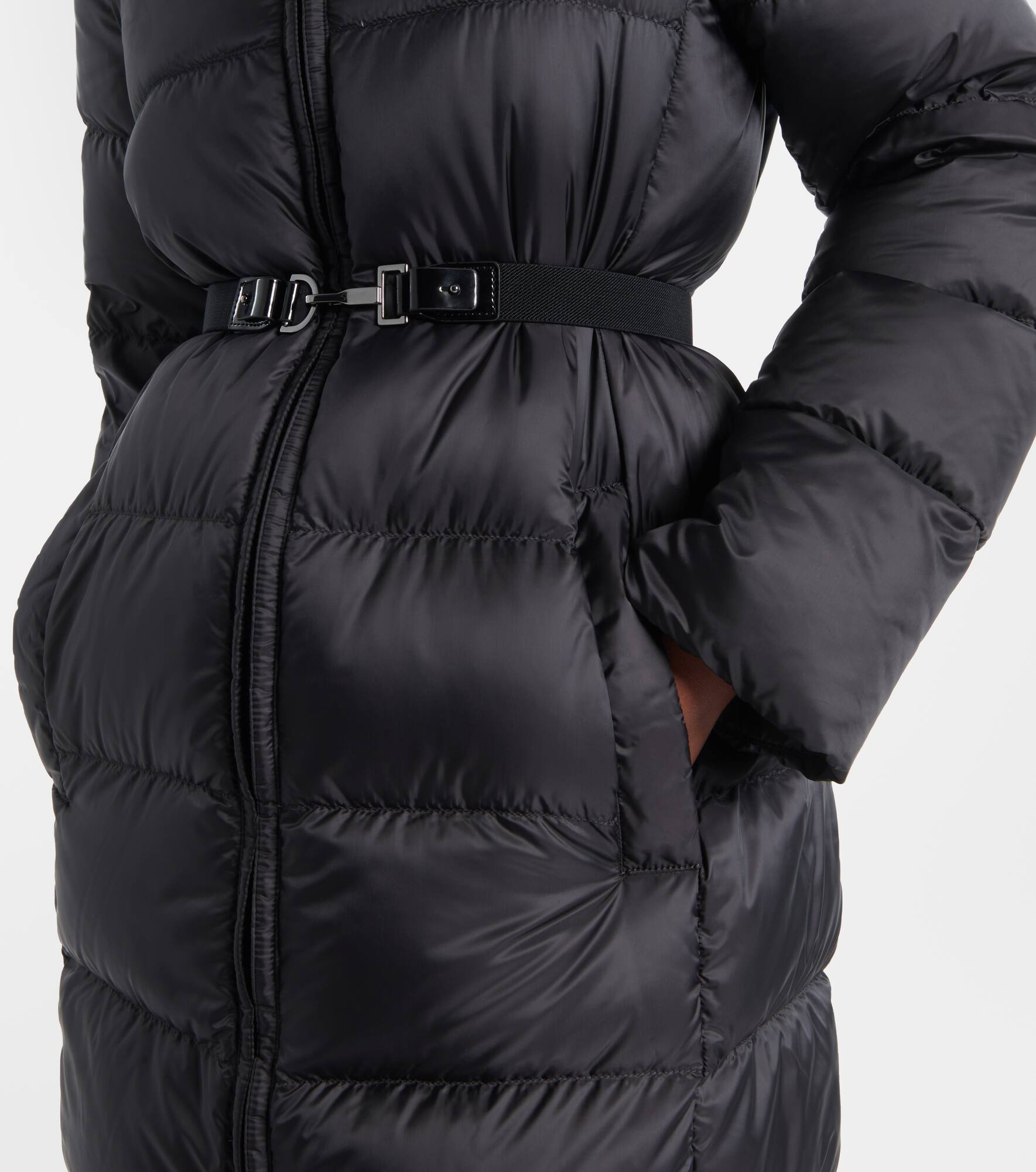 Belted quilted down coat - 5