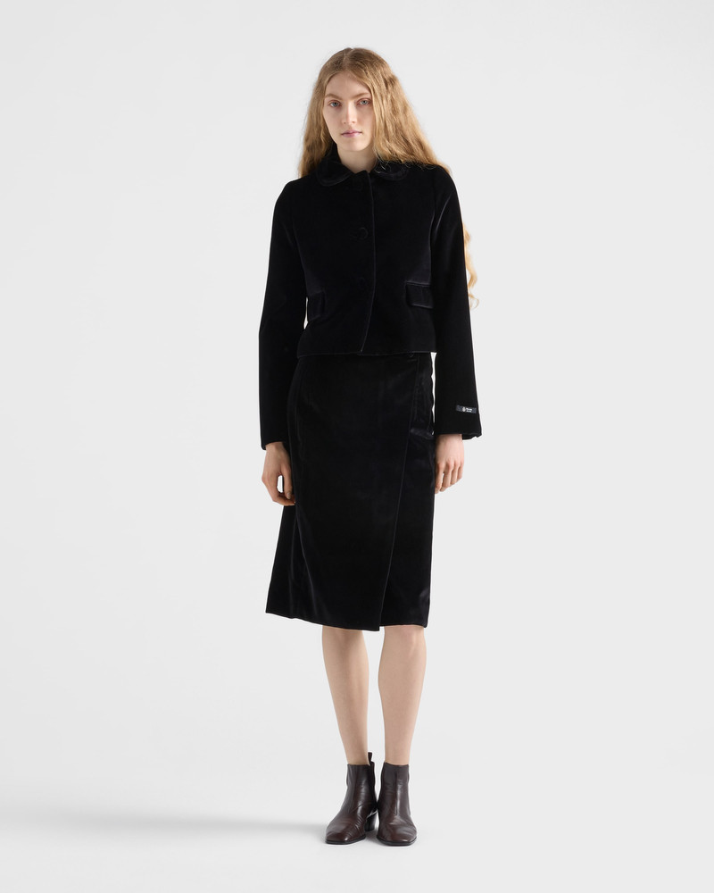 Prada Single-breasted velvet jacket outlook
