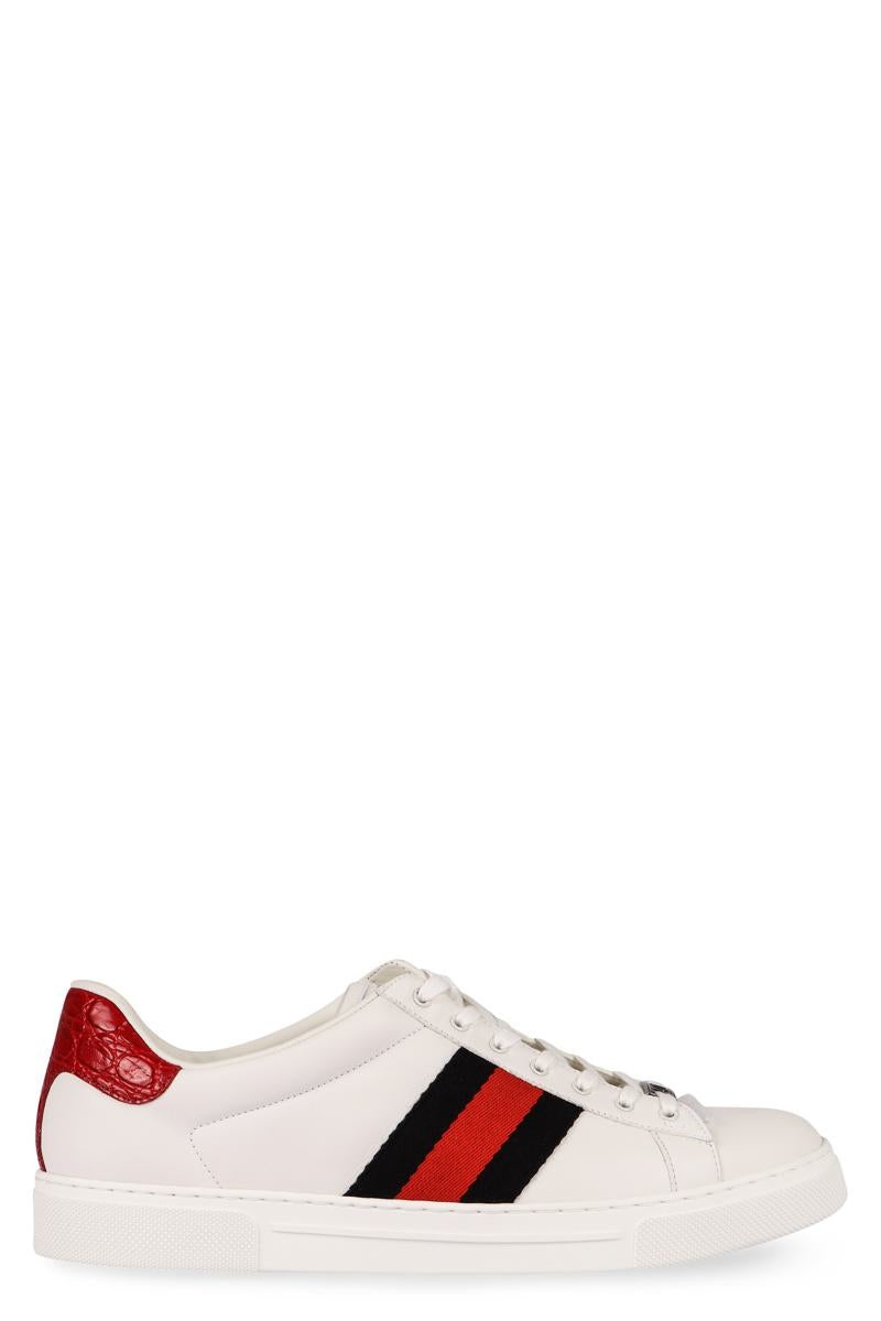 Gucci Ace Leather Low-Top Sneakers - 1