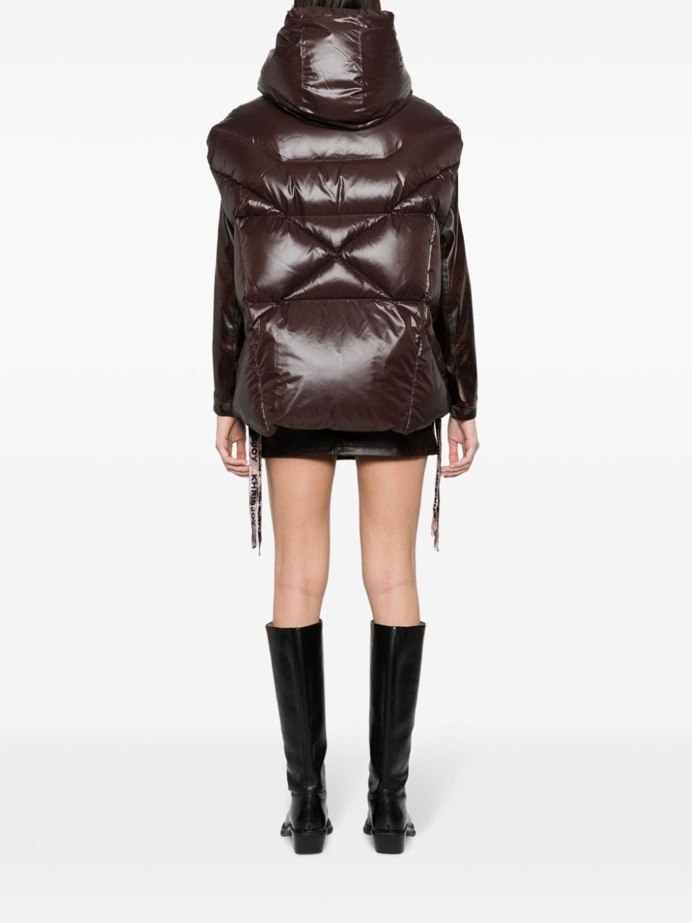 hooded padded gilet - 4