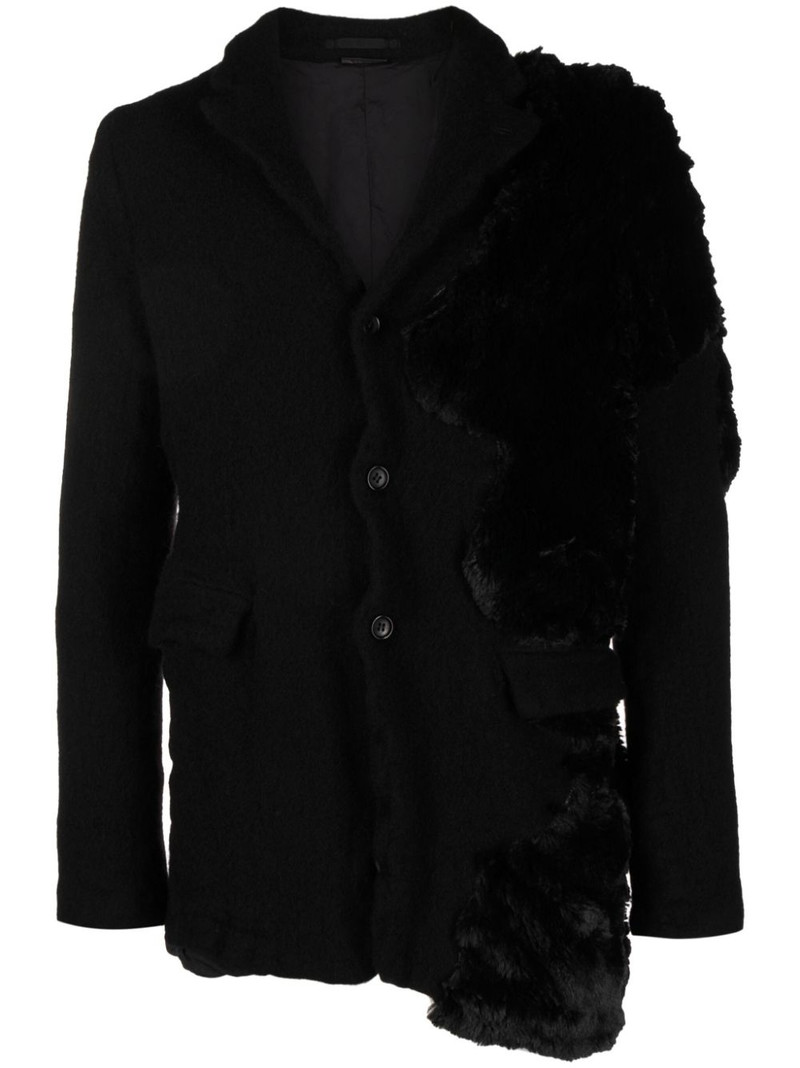 panelled single-breasted blazer 1