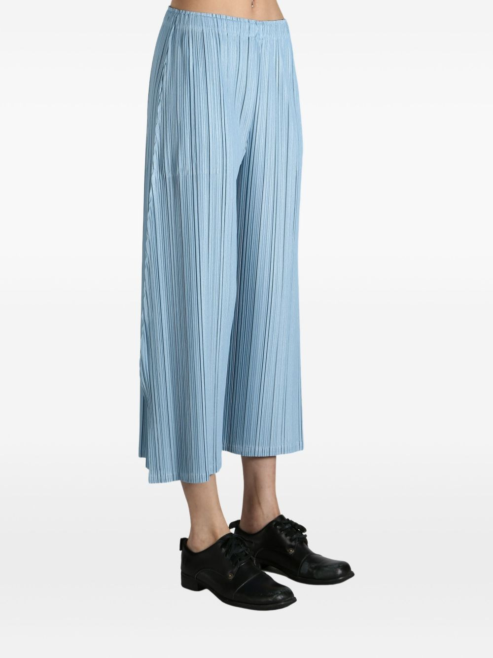 pleated wide-leg trousers - 3