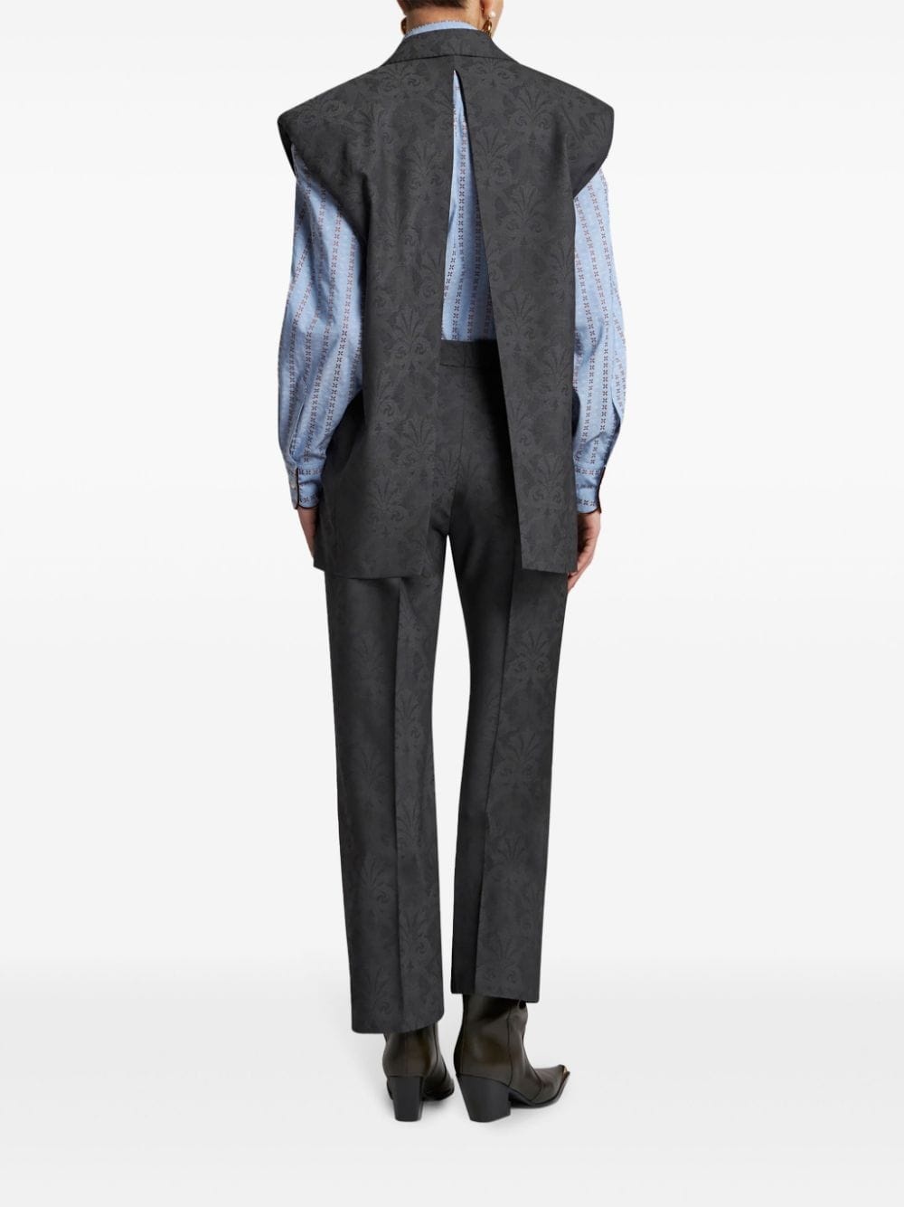 wool jacquard waistcoat - 4