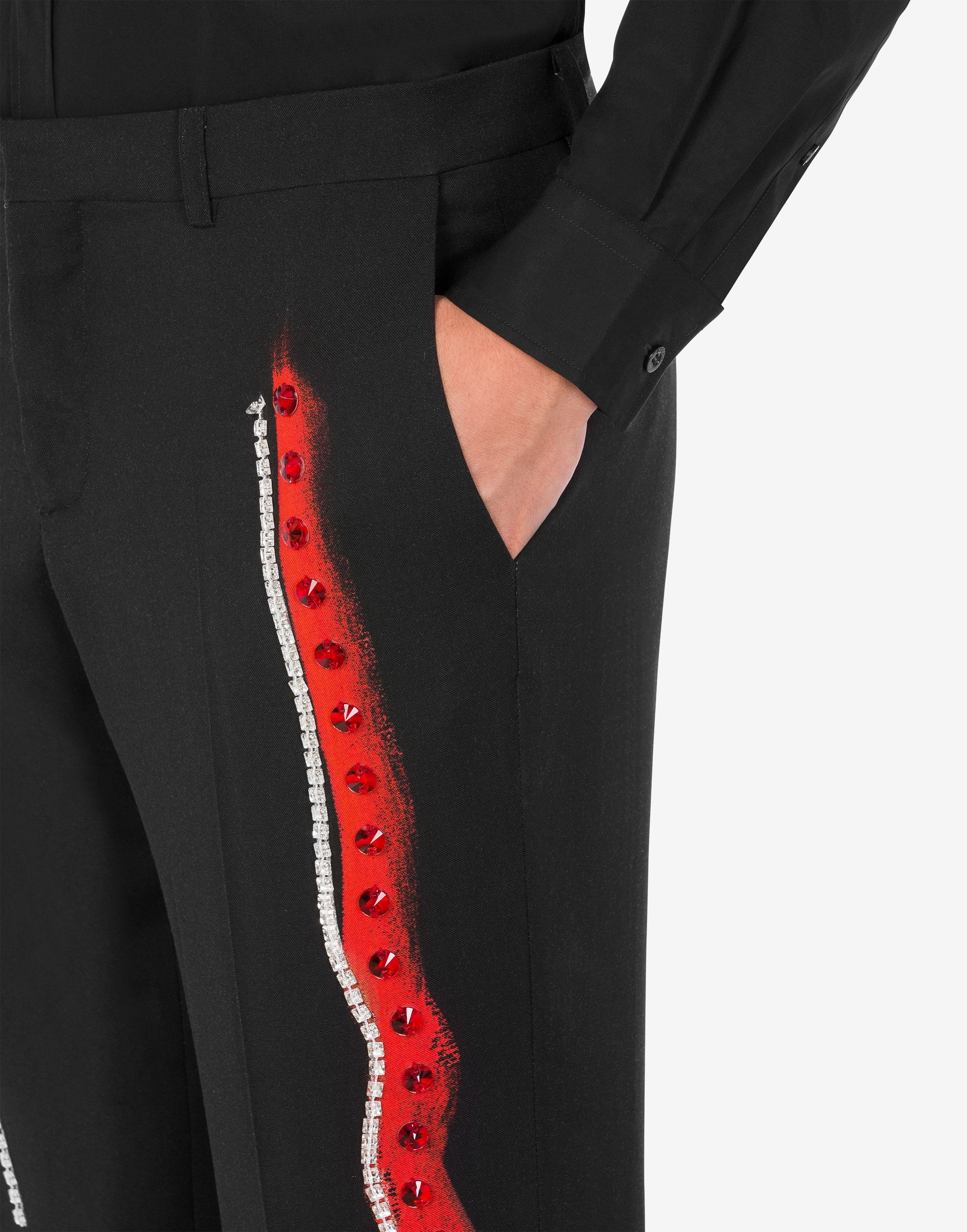 TONY VIRAMONTES ARCHIVES RHINESTONE-EMBROIDERED TROUSERS - 4