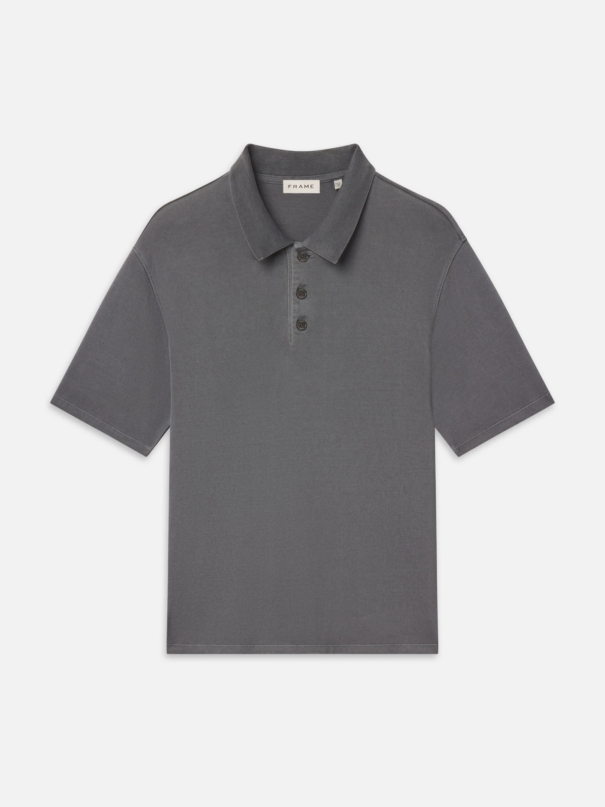 Washed Light Pique Polo - 1