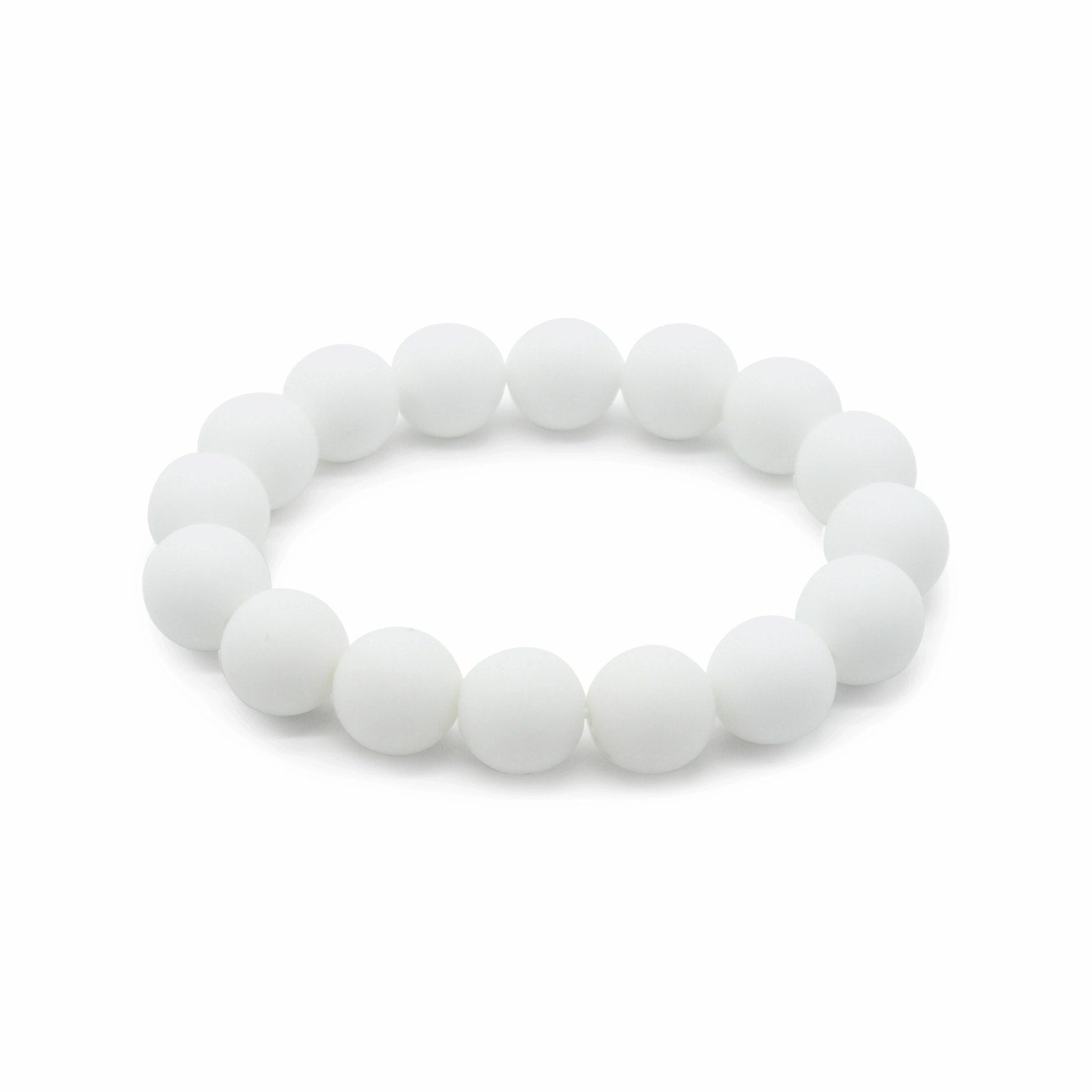 Jewelry - Bracelet - Matte White Alabaster 12mm. - 1