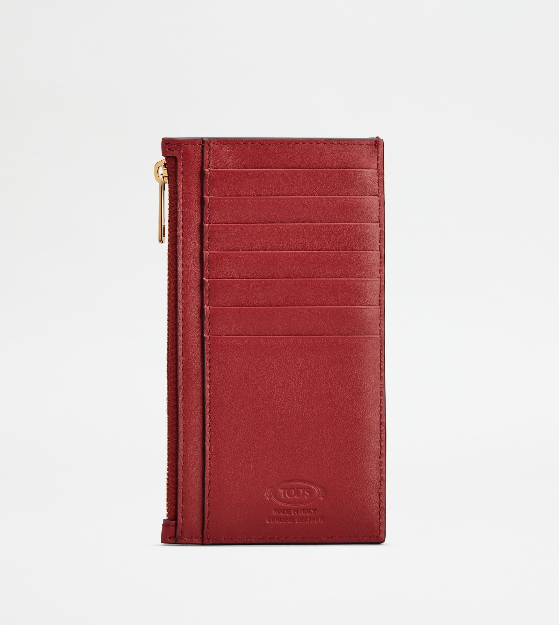 CARD HOLDER IN LEATHER - RED - 2
