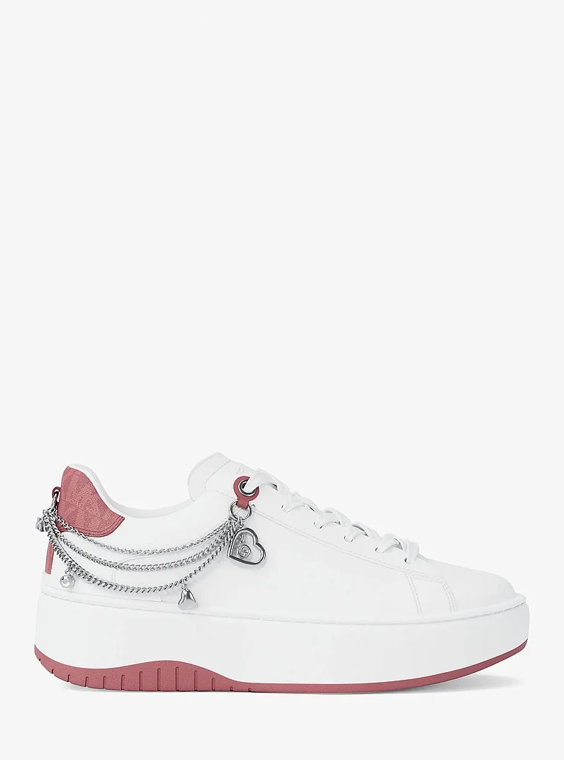 Dottie Embellished Leather Platform Sneaker - 1