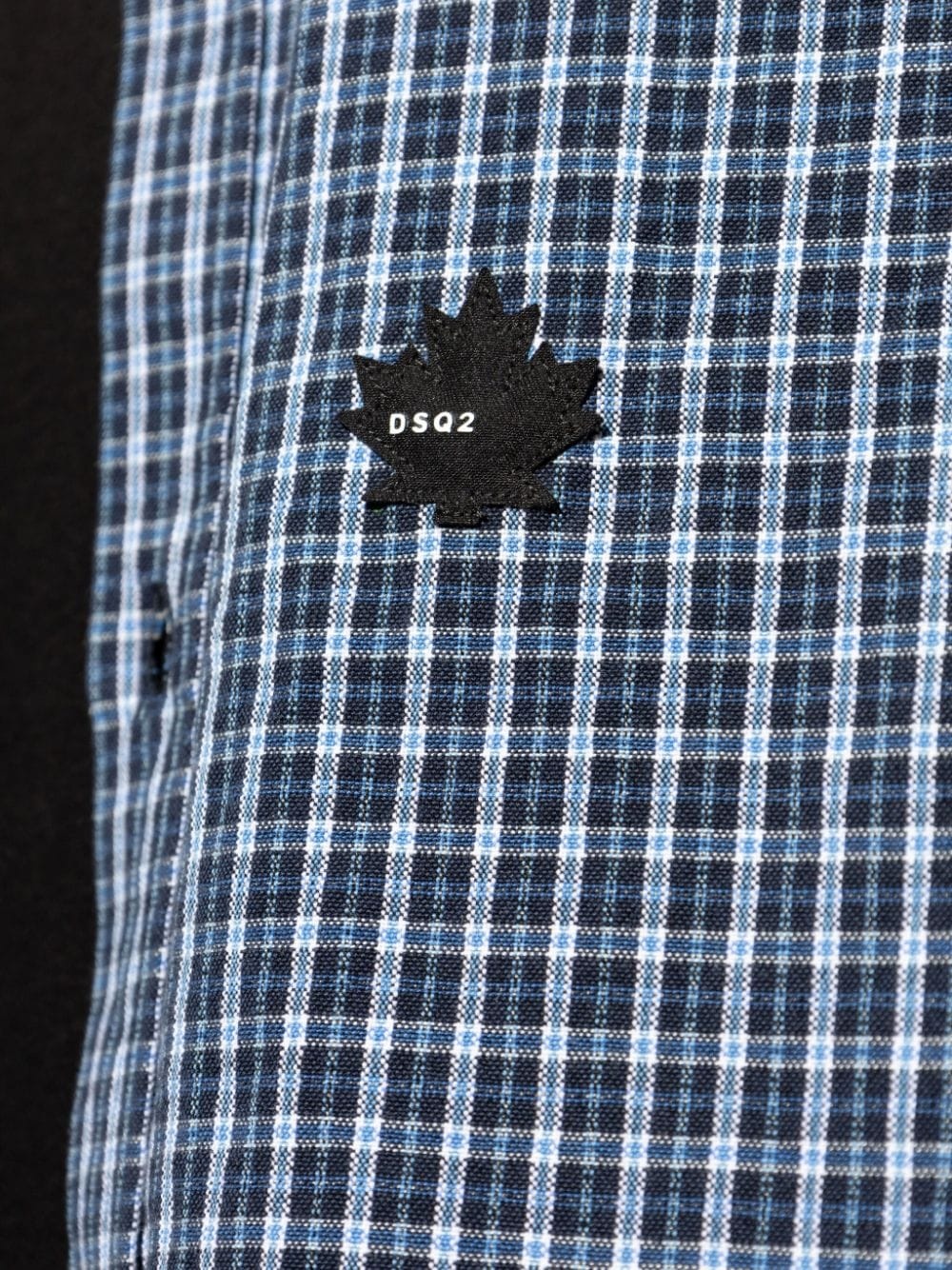 logo-patch plaid cotton shirt - 5