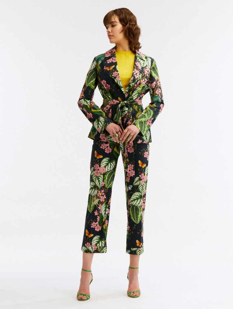 Oscar de la Renta MIXED BOTANICAL COTTON BLAZER outlook