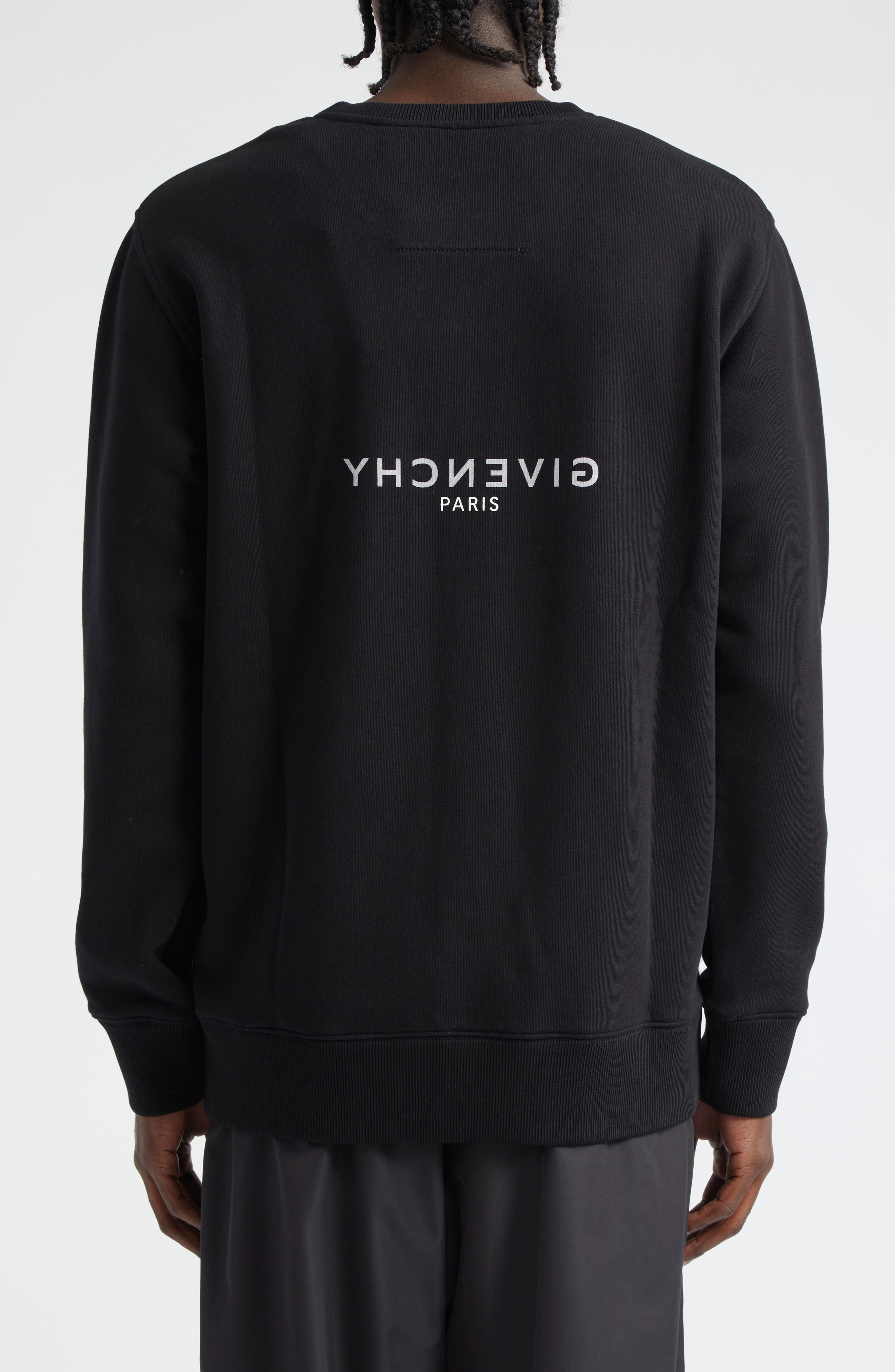 Reverse Logo Cotton Crewneck Sweatshirt - 3
